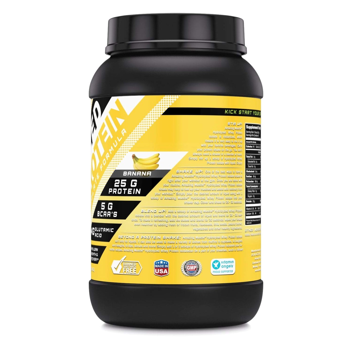 Amazing Muscle Hydrolyzed Whey Protein Isolate Powder, 1 Pack