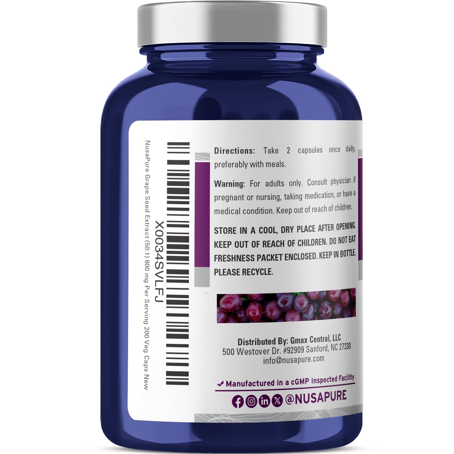 NusaPure Grape Seed Capsules 200