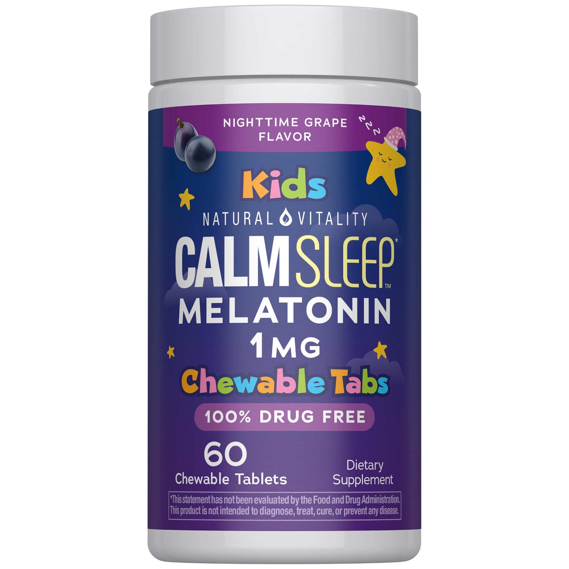 Natural Vitality Kids Calm Sleep Melatonin Tablet 60 Count