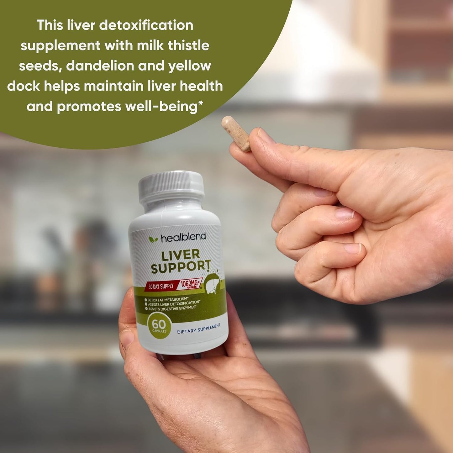 Healblend Liver Support Milk Thistle and Zinc Capsule 60 Count