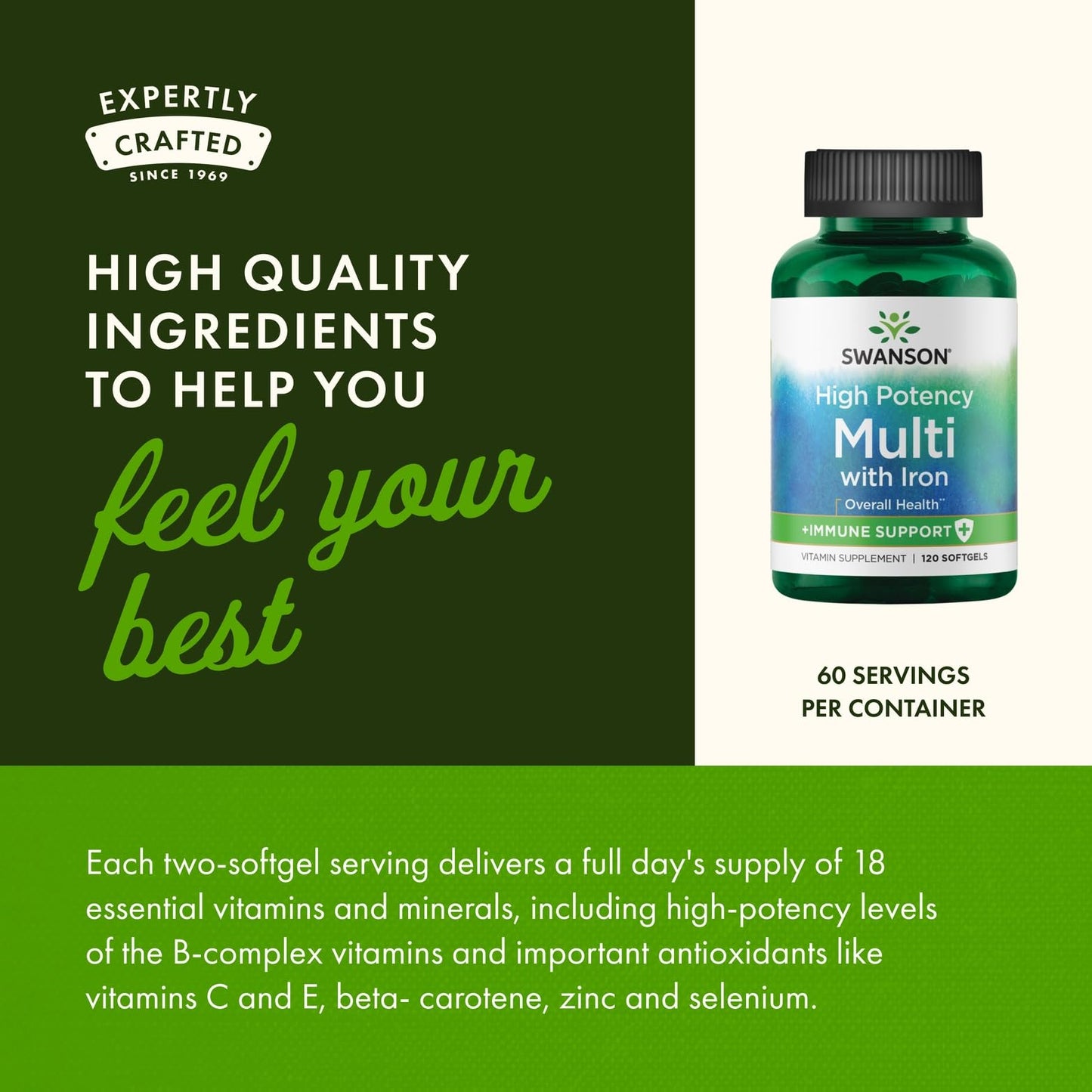 Swanson Multi High Potency Softgels 120 Count