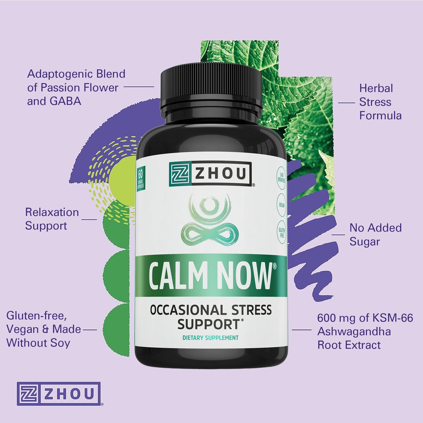 ZHOU Calm Now Capsules 60 Count