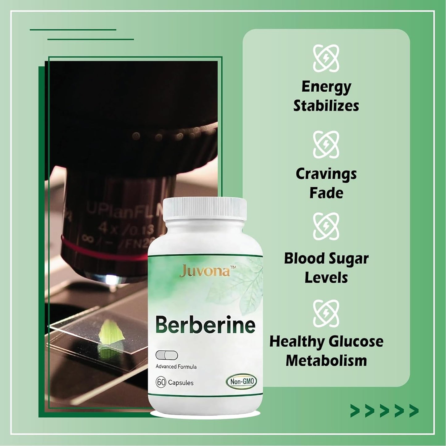 UNIKEM Juvona Berberine Advanced Formula Capsules 60 Count
