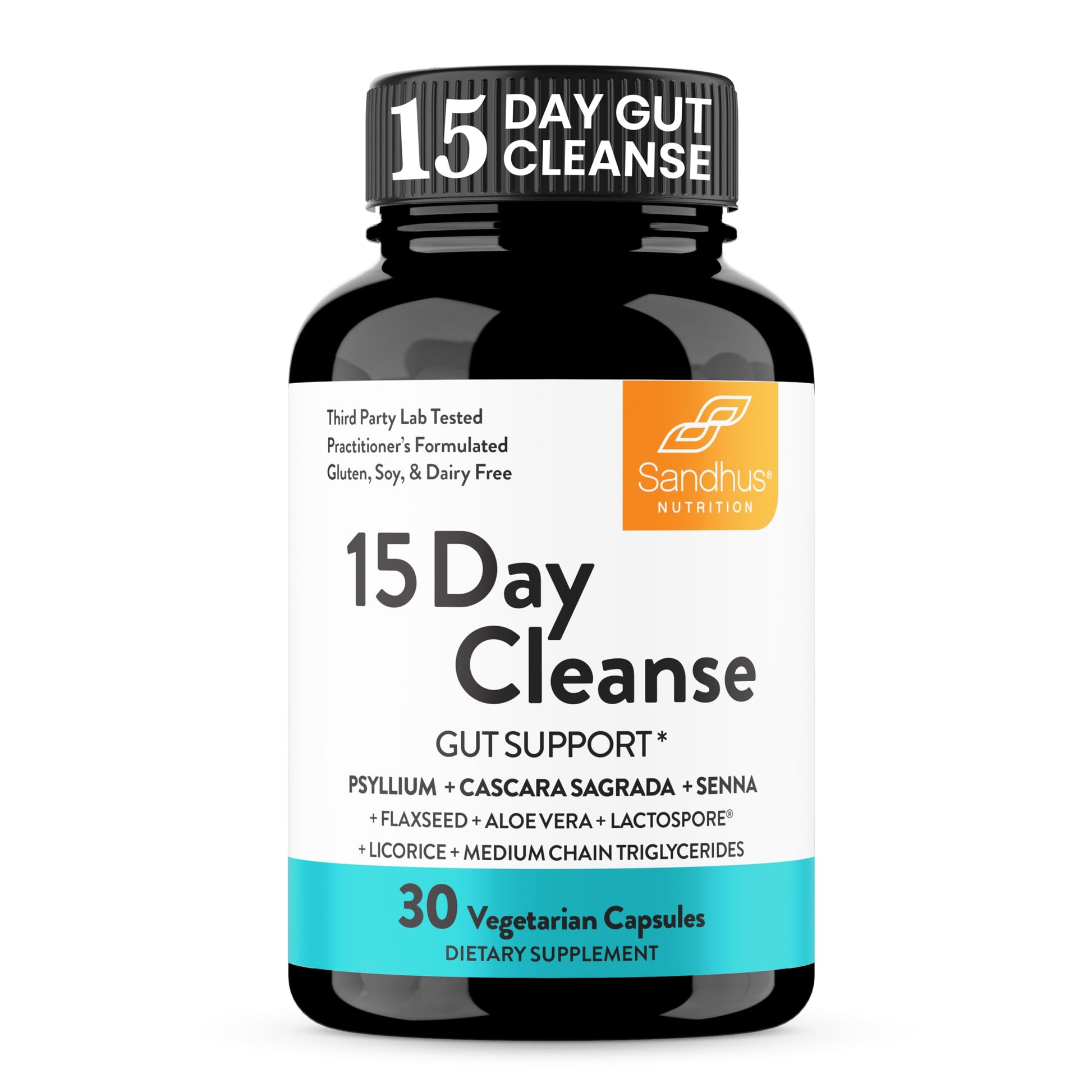 Sandhu's 15 Day Gut Cleanse Colon Detox for Women & Men Capsules, 30 Count