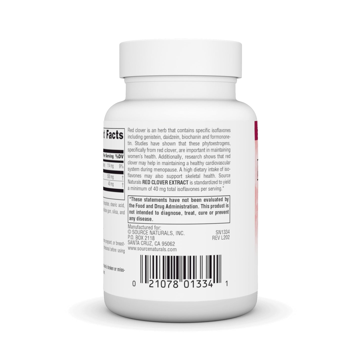 Source Naturals Eternal Woman Red Clover Extract 500 mg Tablet, 60 Tablets