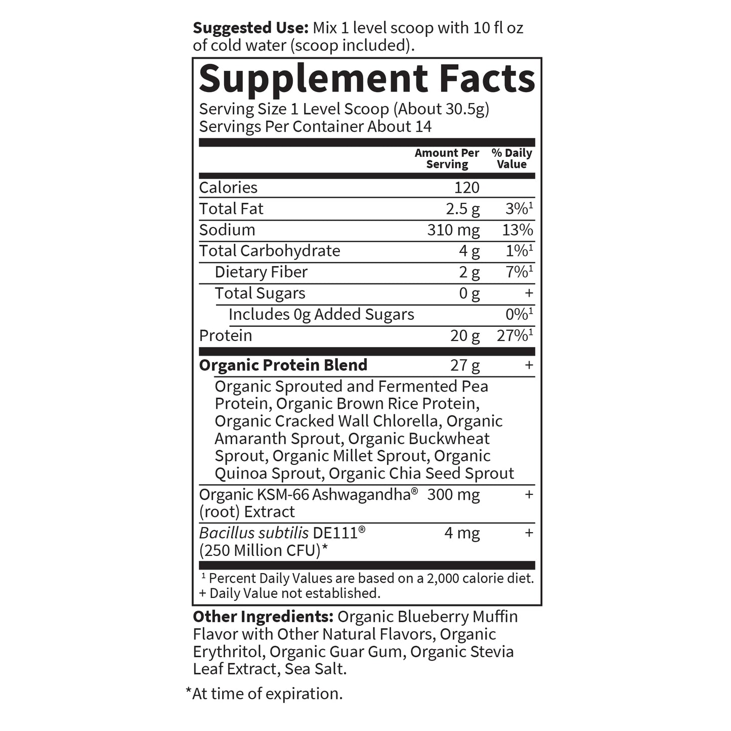 Garden of Life Functional Protein Stress Relief Protein Powder, 15.06 oz