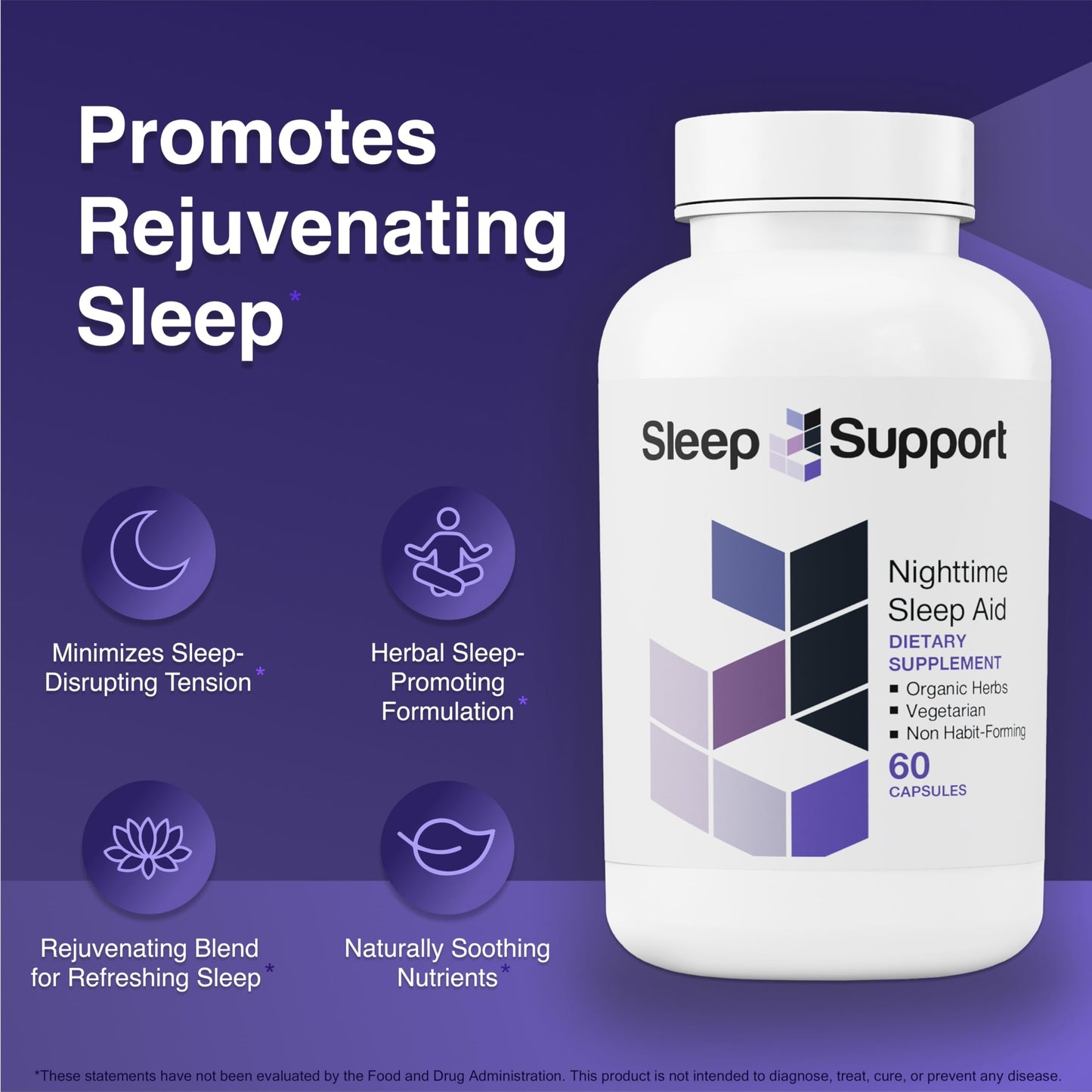 Vitamin Support SleepSupport Natural Sleep Aid 60 Capsules