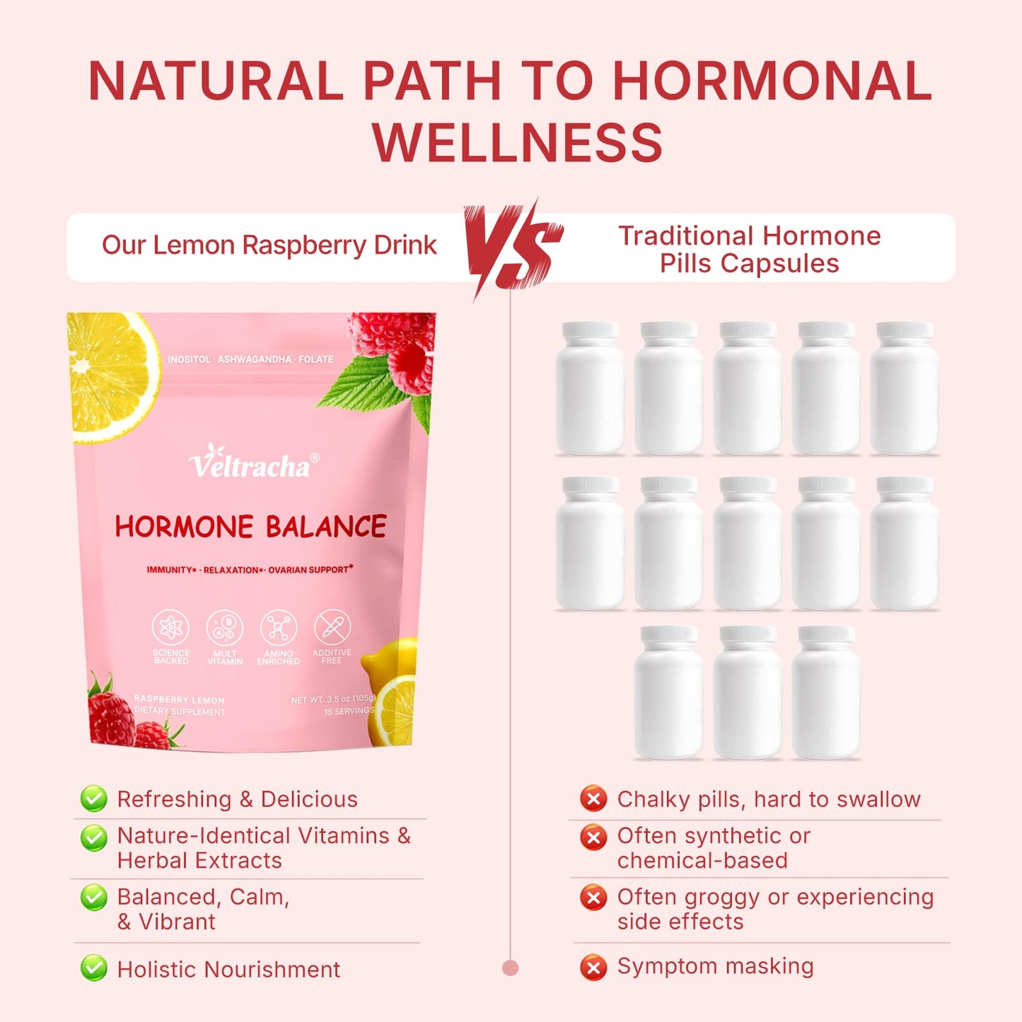 Veltracha Hormone Balance for Women Powder 3.7 Ounce