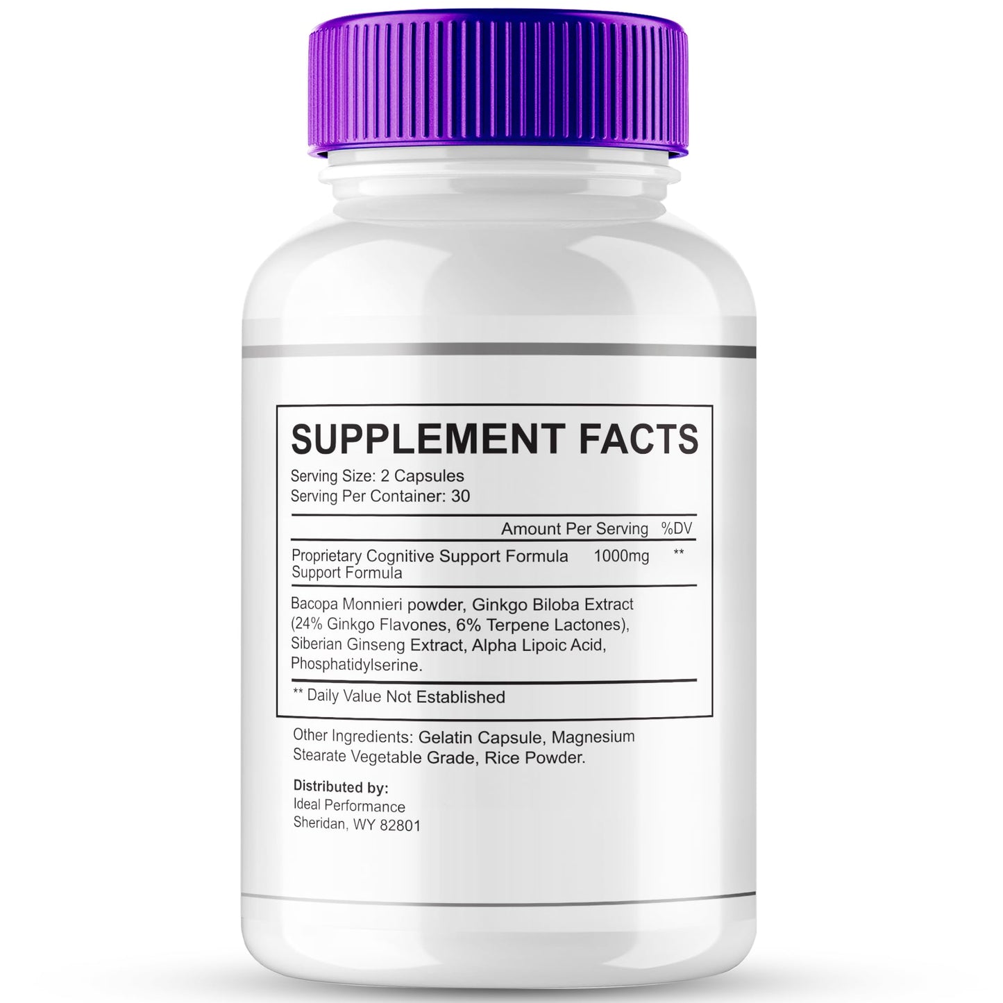 Ideal Performance VertiAid Brain and Memory Supplement Capsules 120 Count