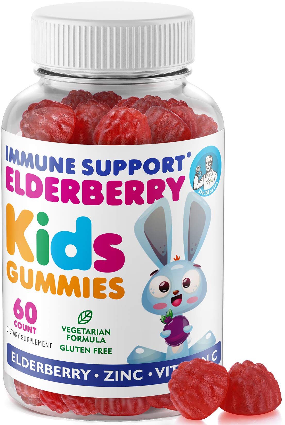 DR. MORITZ Elderberry Gummies for Kids & Toddlers - 50 Gummies