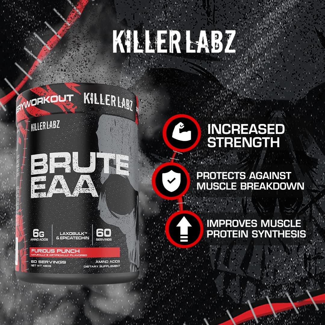 KILLER LABZ Brute EAA Branched Chain & Essential Amino Acids Powder 15.87 Ounce