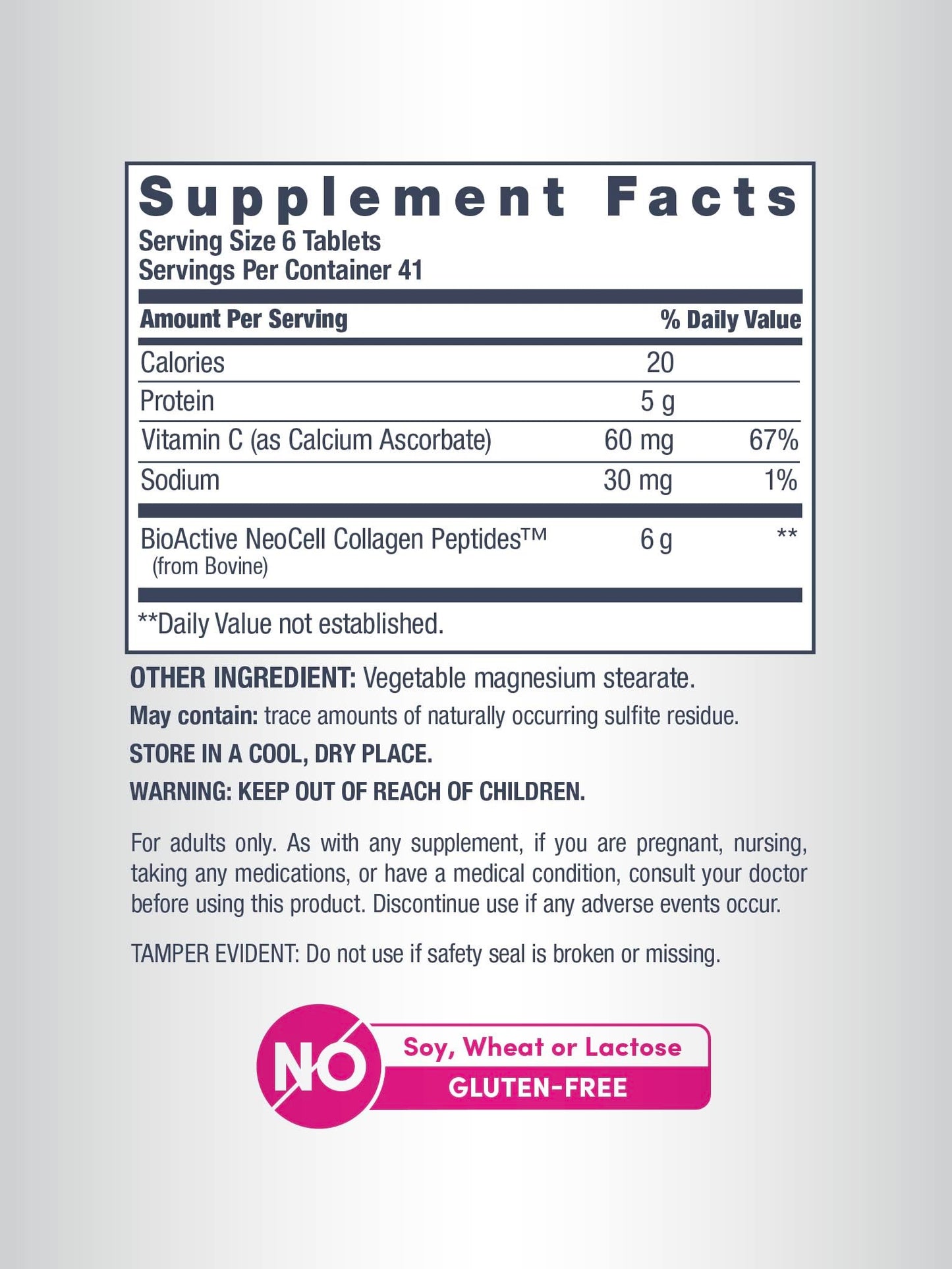 NeoCell Collagen Peptides 250 Tablets