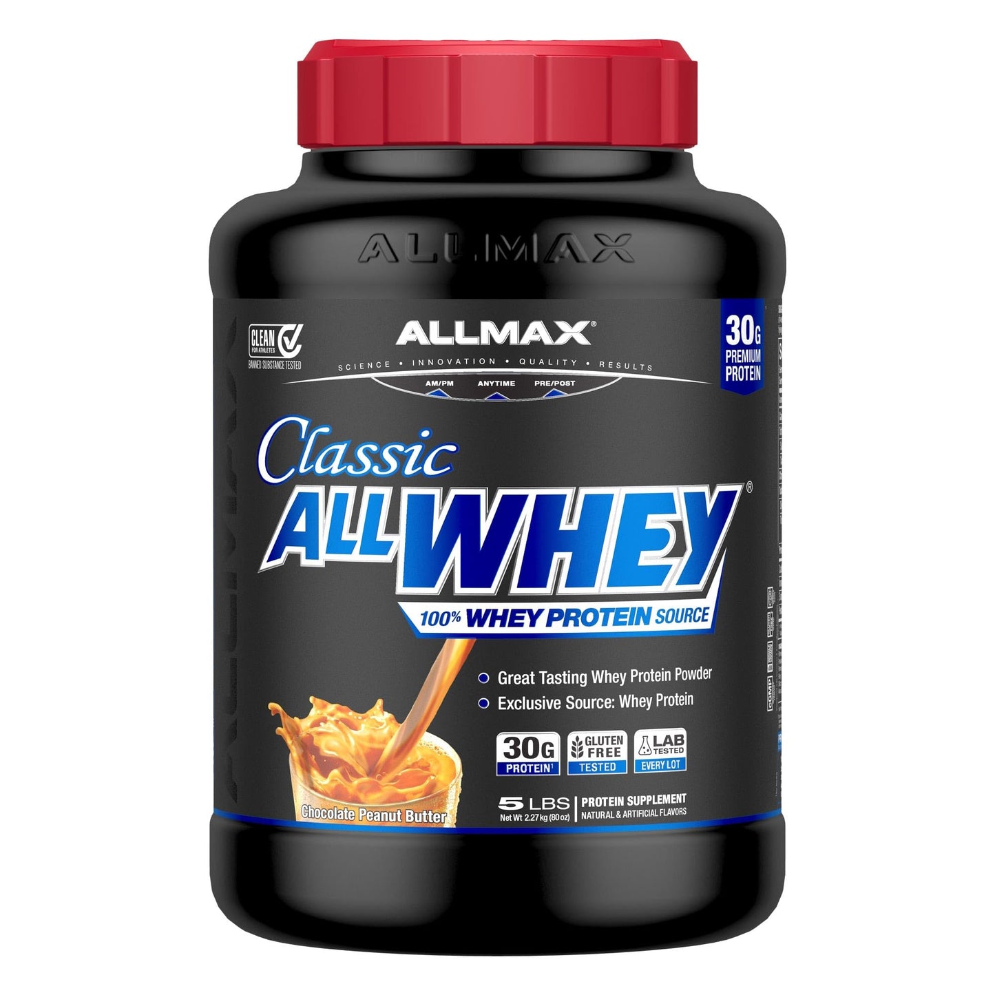 ALLMAX AllWhey Classic Whey Protein Powder, Chocolate Peanut Butter, 80 Servings