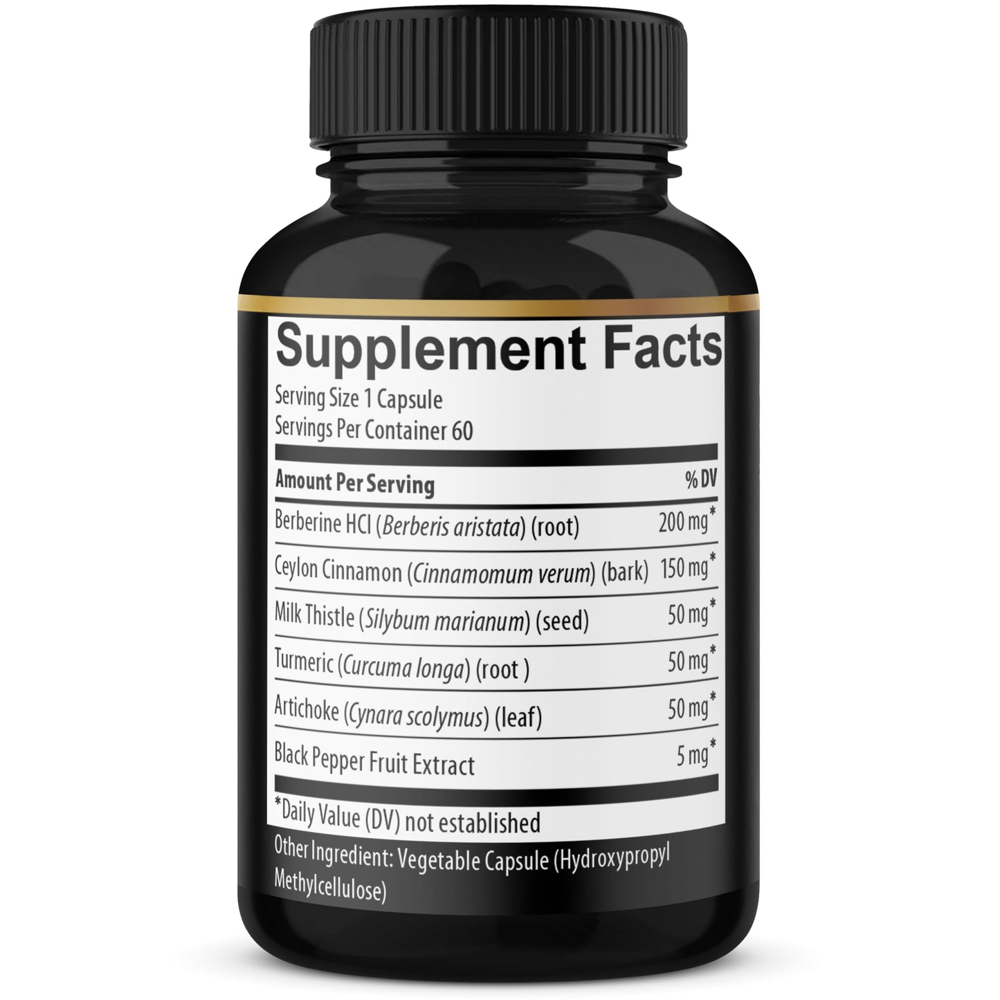 BMVINVOL Berberine Supplement Plus Ceylon Cinnamon, Milk Thistle, Turmeric, Artichoke Leaf, Black Pepper, 180 Capsules