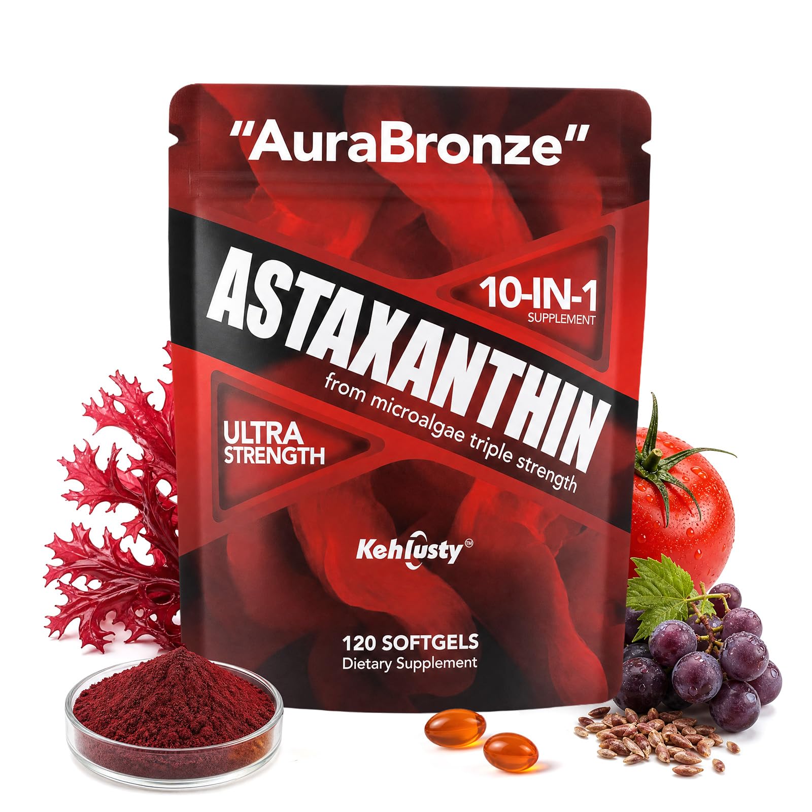 KEHLUSTY Astaxanthin 12mg Softgels, 120 Count