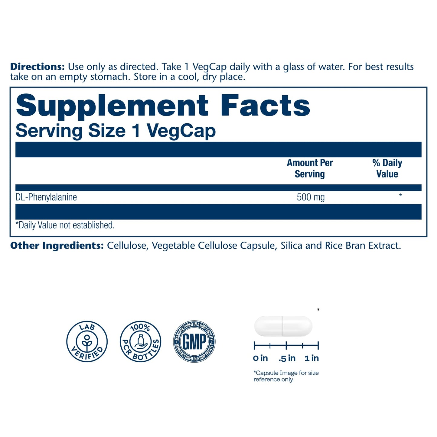 SOLARAY DL-Phenylalanine Capsule 60 Count