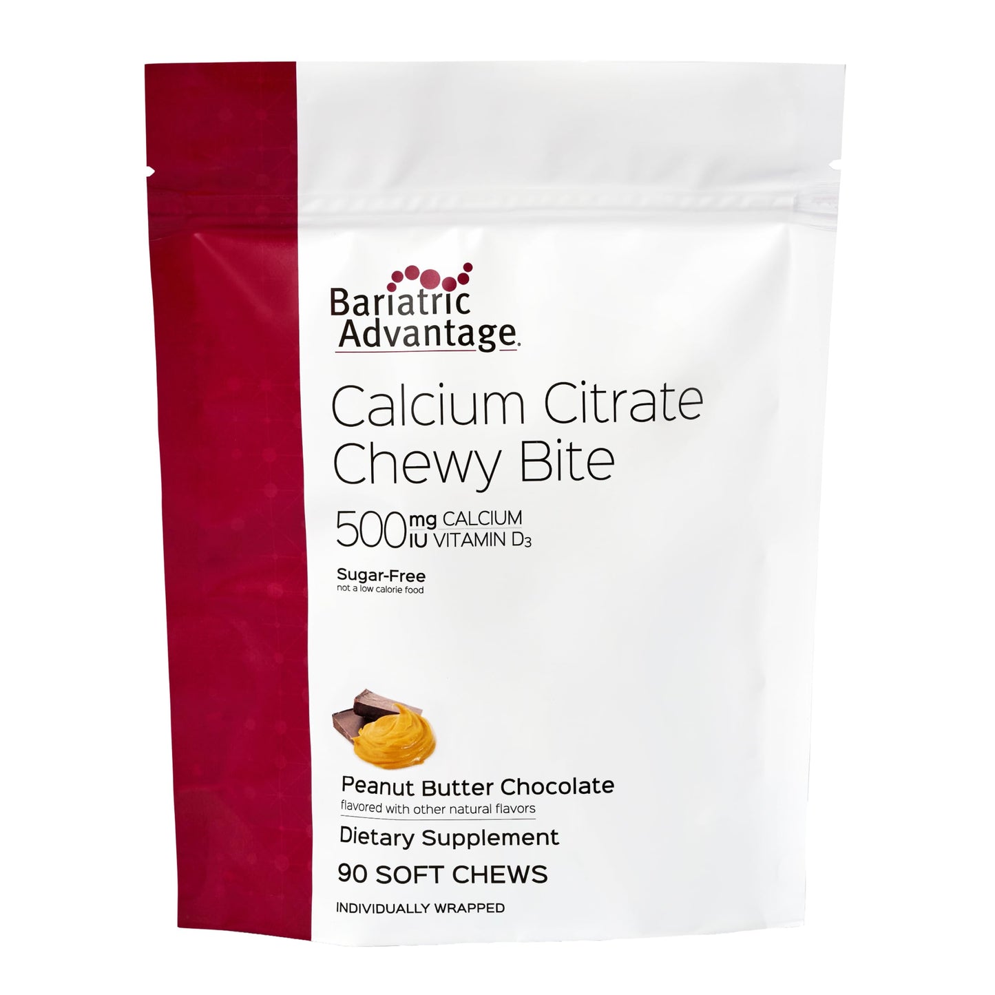 Bariatric Advantage Calcium Citrate Chewy Bites 500 mg Gummy 90 Count