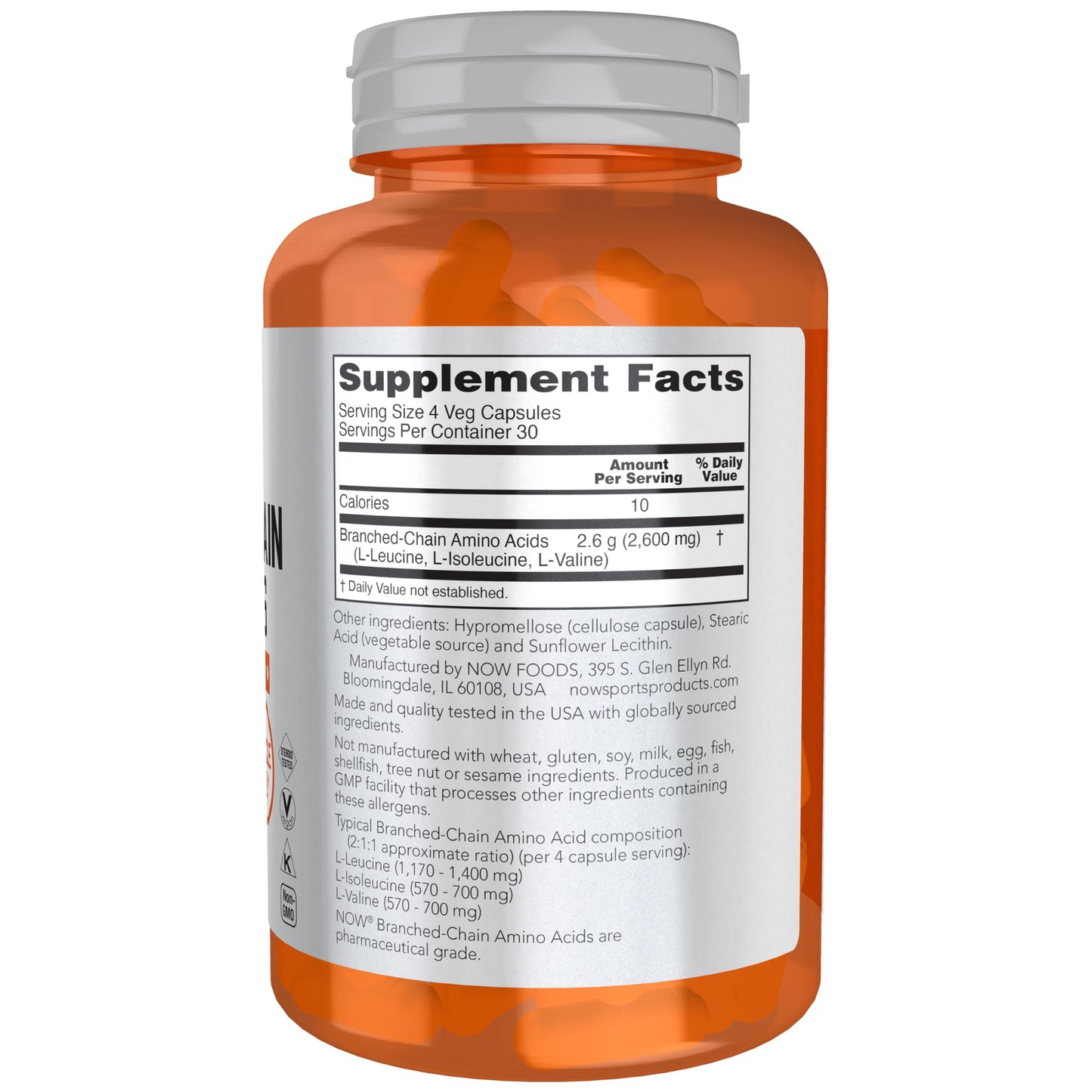 NOW Foods Branched Chain Amino Acids Capsules 120