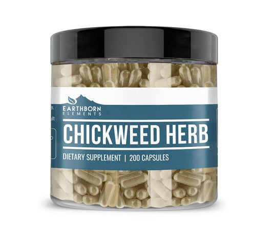 Earthborn Elements Chickweed Herb Capsules, 200 Capsules
