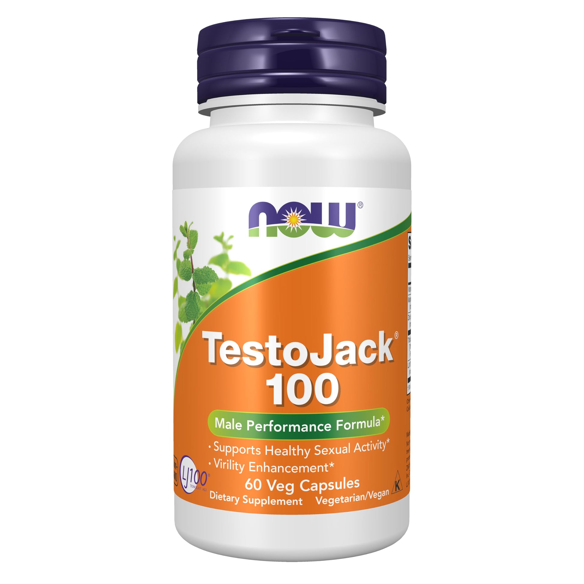 NOW Foods TestoJack 100 with LJ100 Tongkat Ali, Tribulus & ZMA, 60 Veg Capsules