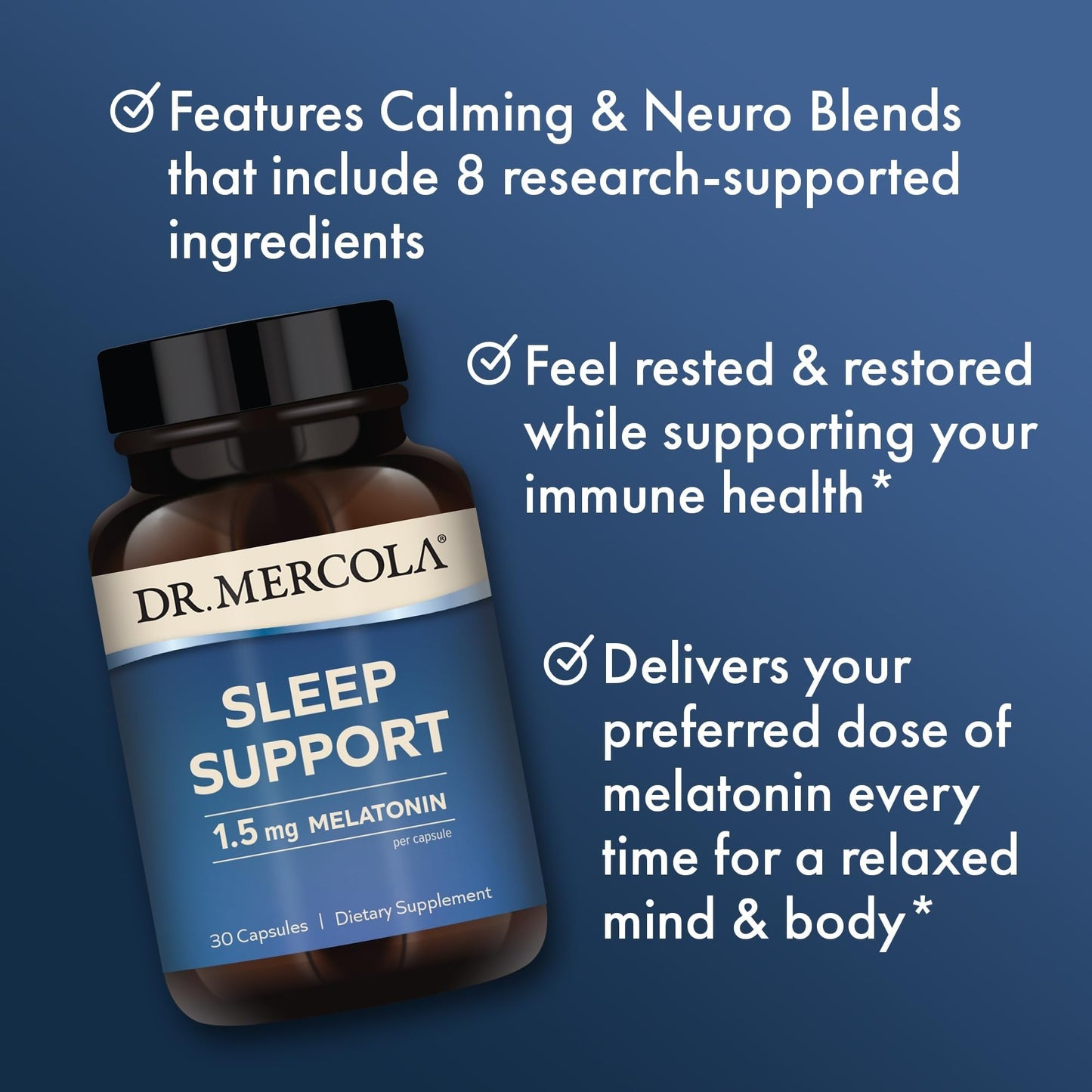 Dr. Mercola Sleep Support with Melatonin 30 Capsules