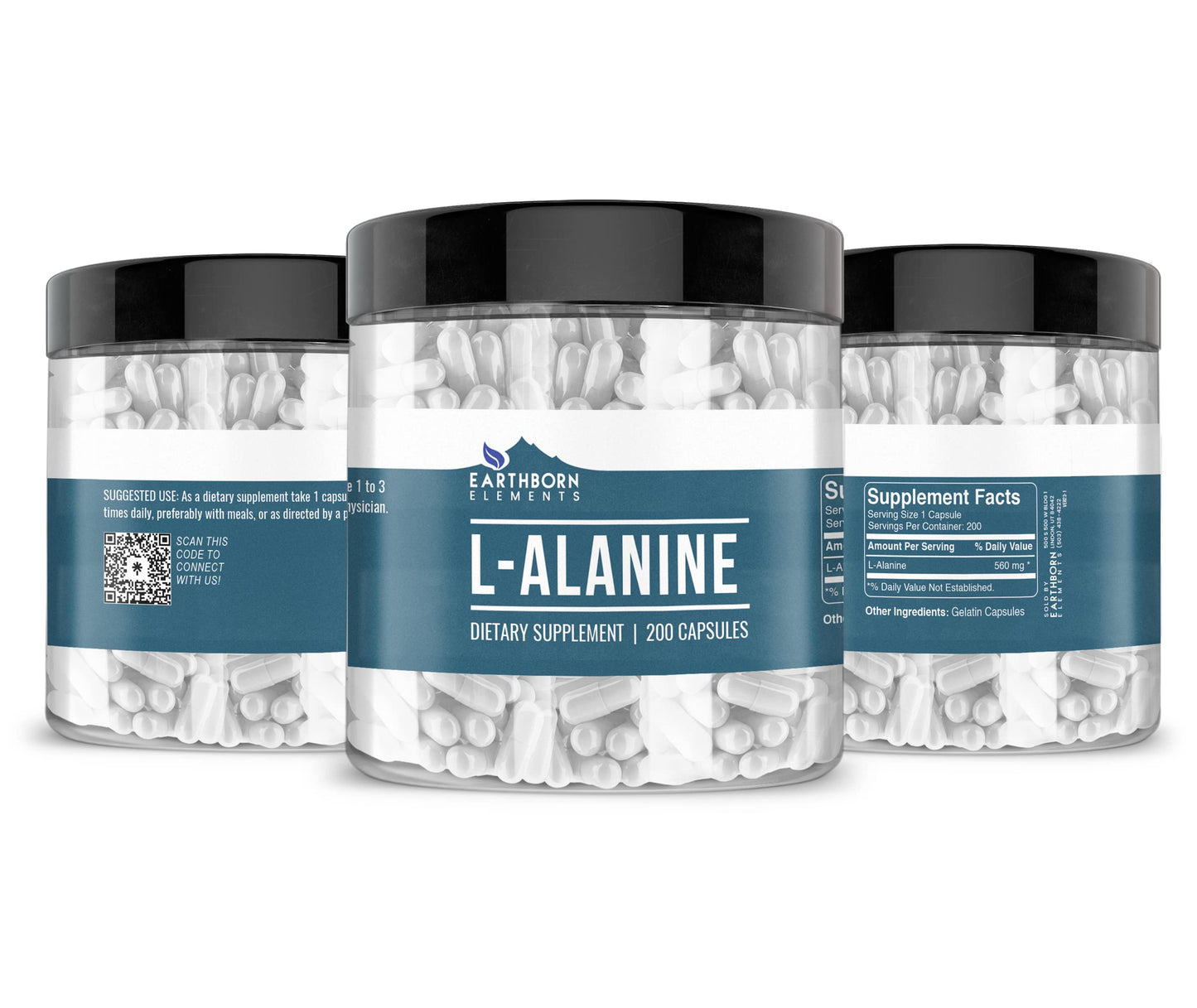 Earthborn Elements L-Alanine Capsules 200