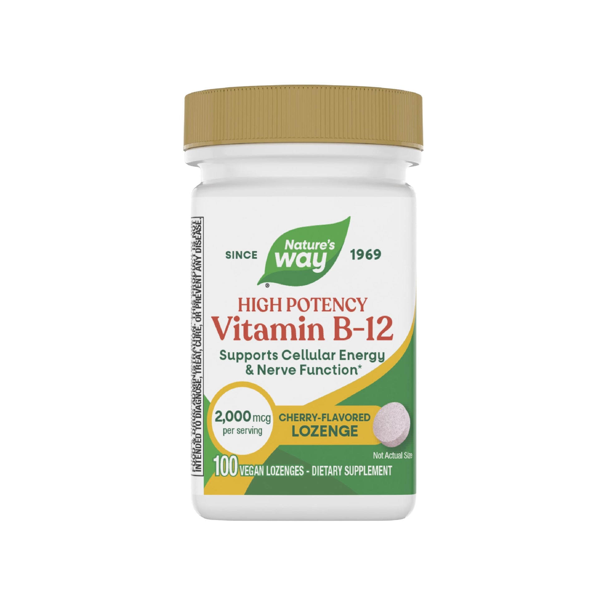 Nature's Way High Potency Vitamin B-12 Lozenges, 2,000 mcg per Lozenge, 100 Count