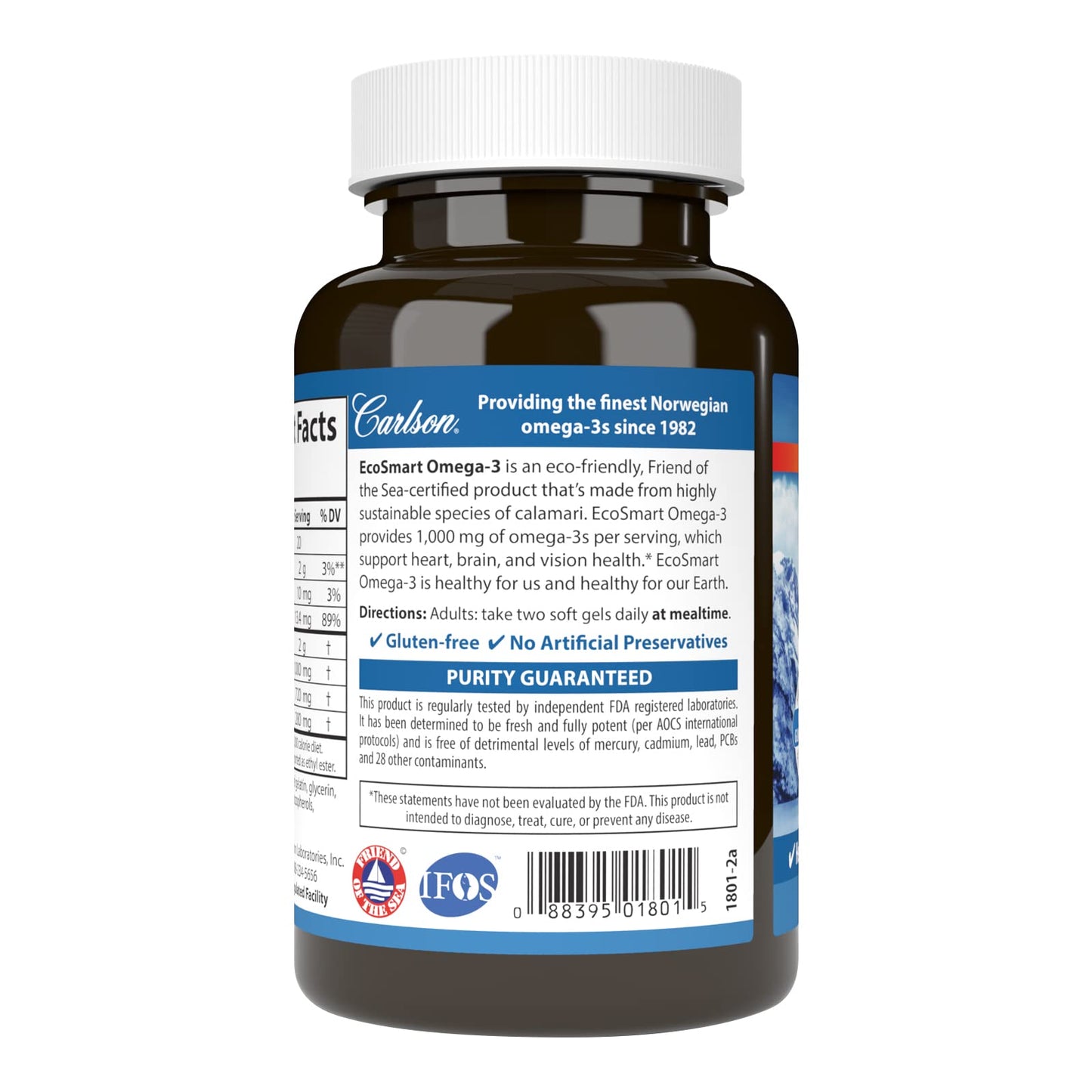 Carlson EcoSmart Omega-3 Calamari Oil Softgel 90