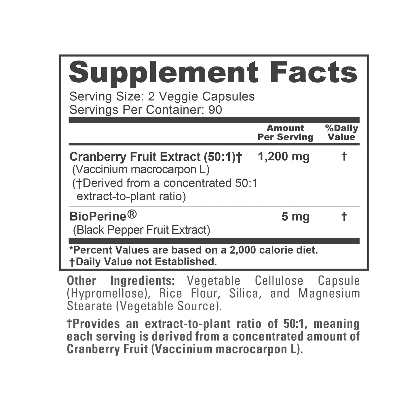 NusaPure Cranberry Capsules, 1200 mg, 180 Count, Non-GMO, Vegan