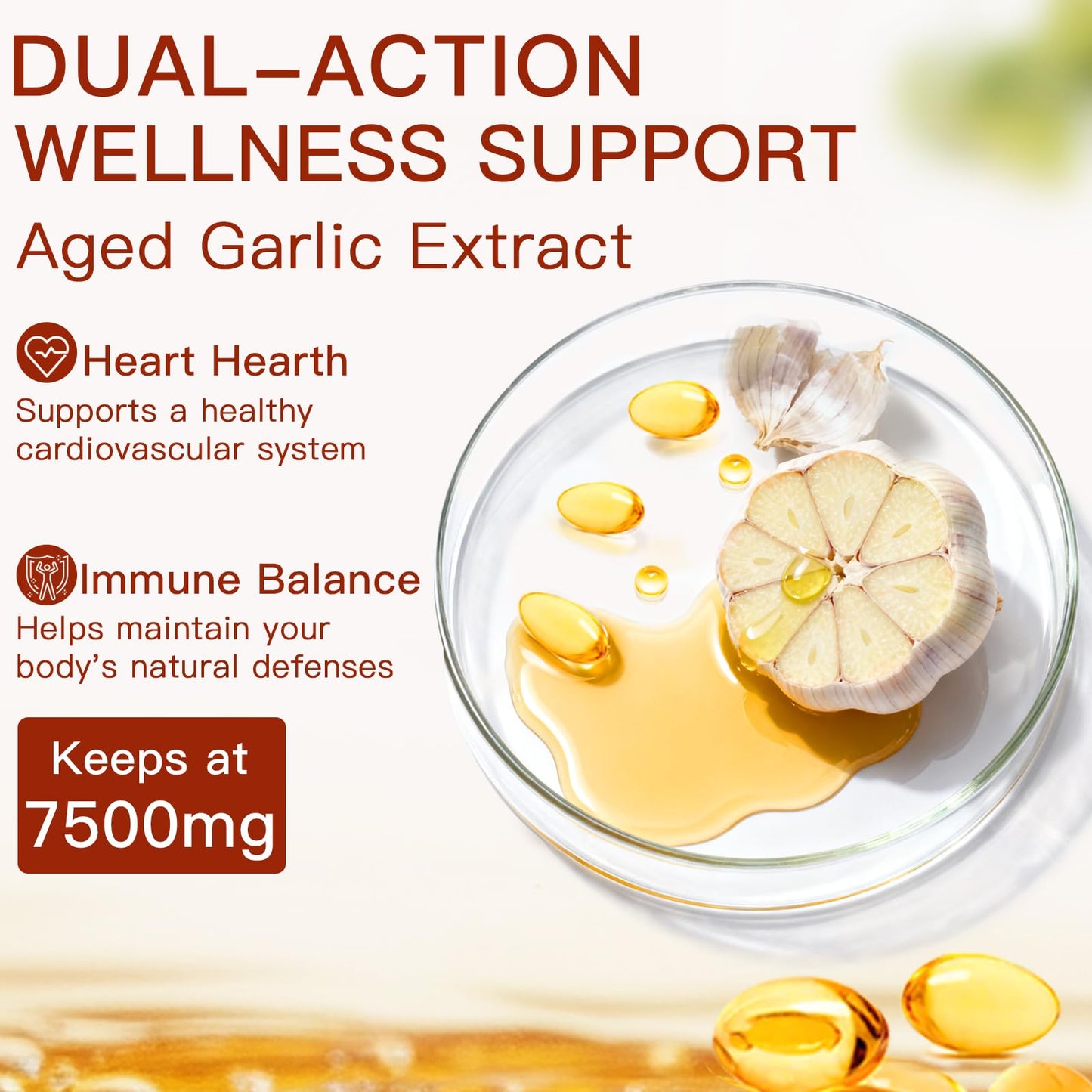 ULIKEATM Odorless Aged Garlic Extract Softgels 300 Count