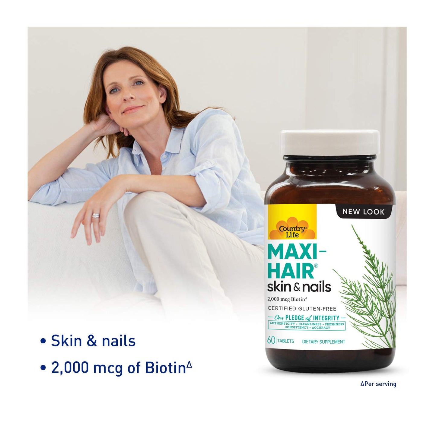 Country Life Maxi-Hair Time Release 120 Tablets