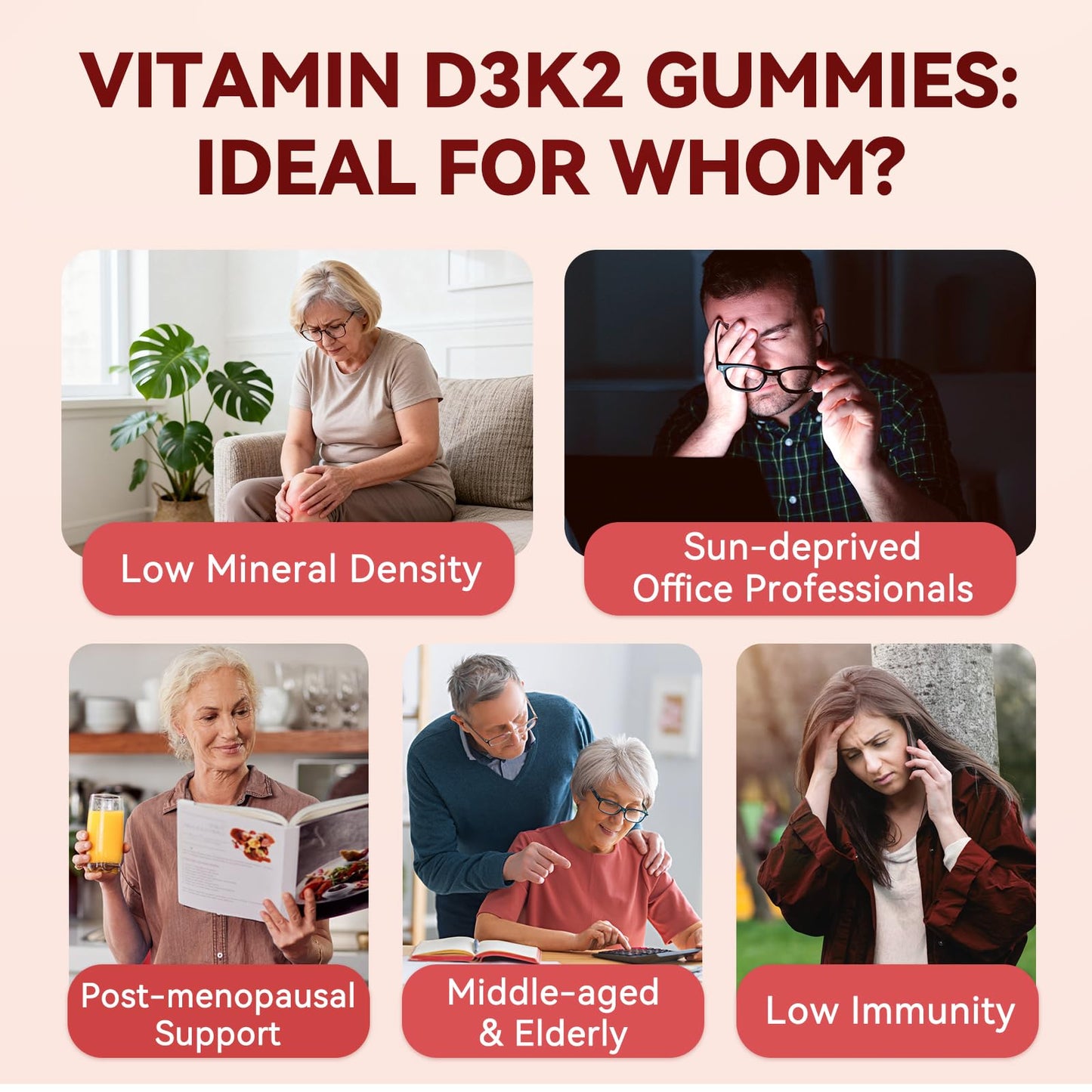 iMATCHME Vitamin D3 + K2 (MK-7) Gummies, 10,000 IU, 54 Gummies