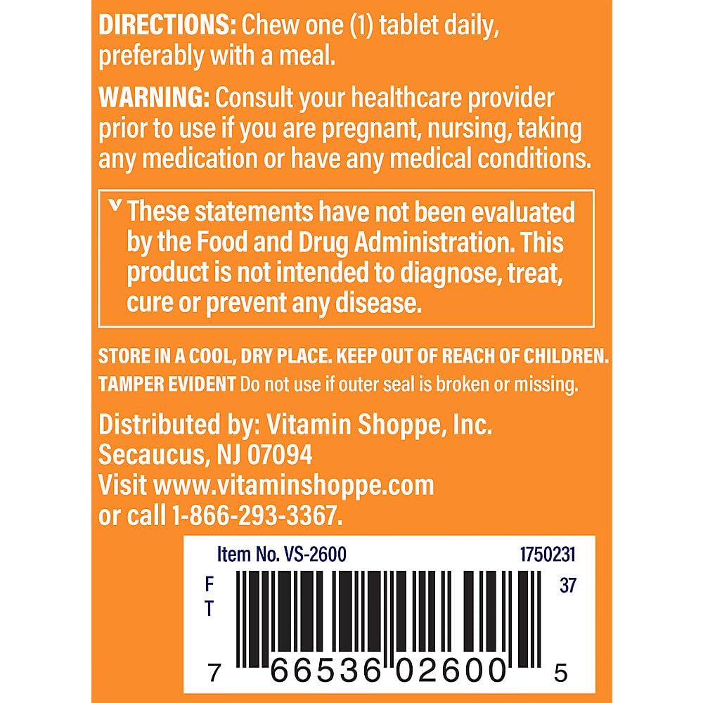 The Vitamin Shoppe Probiotics Chewable Tablets 100 Count