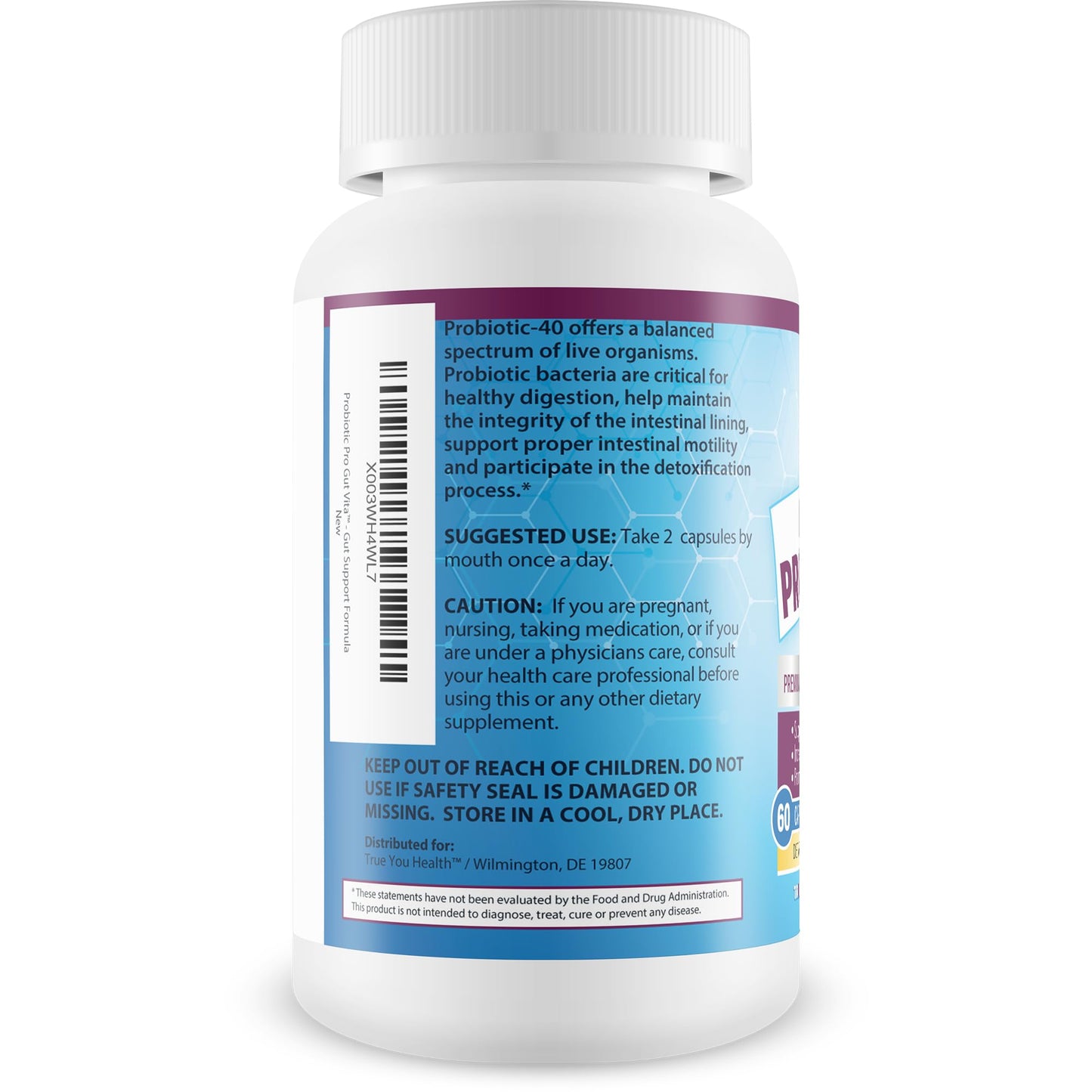 True You Health Probiotic Pro Gut Vita Capsule 60 Count