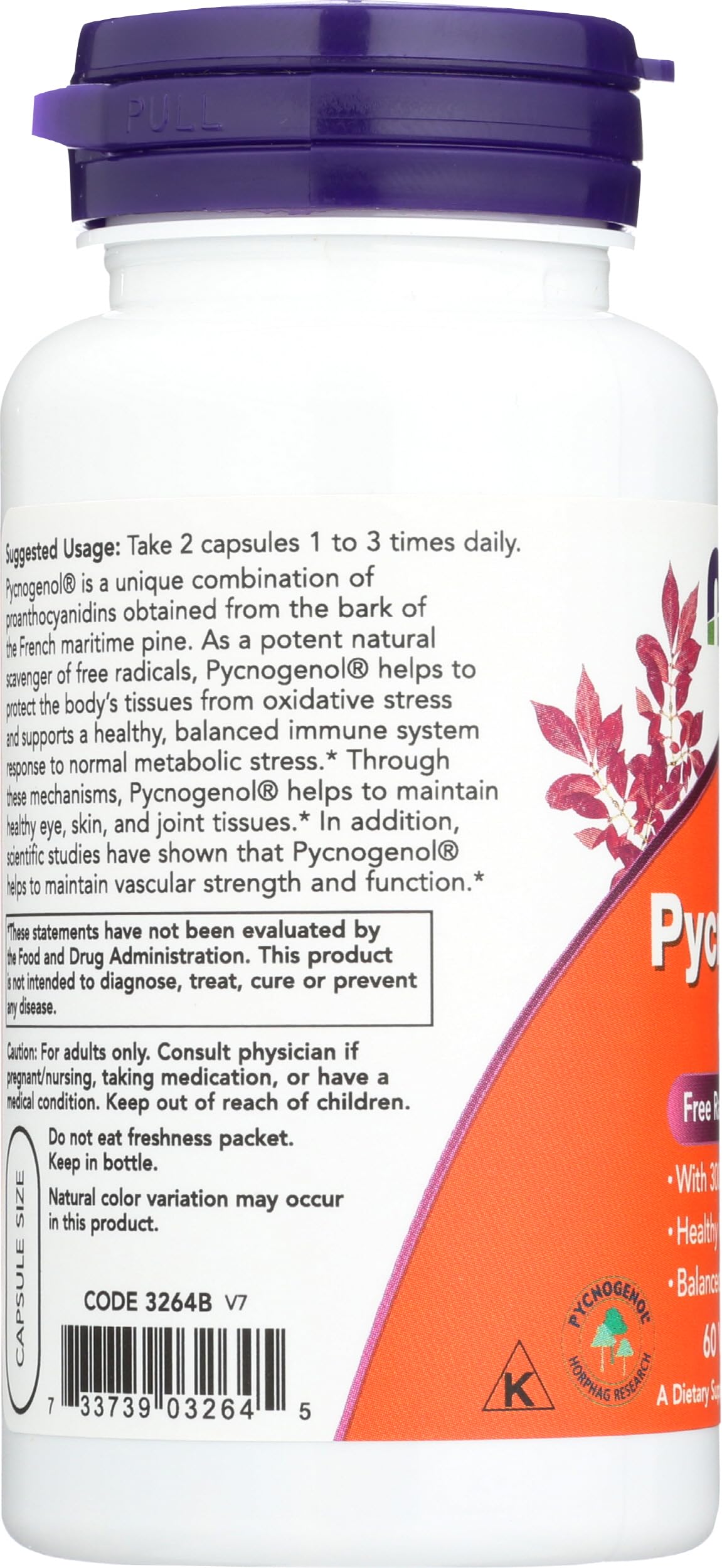 NOW Foods Pycnogenol 30mg Capsule, 60 Capsules