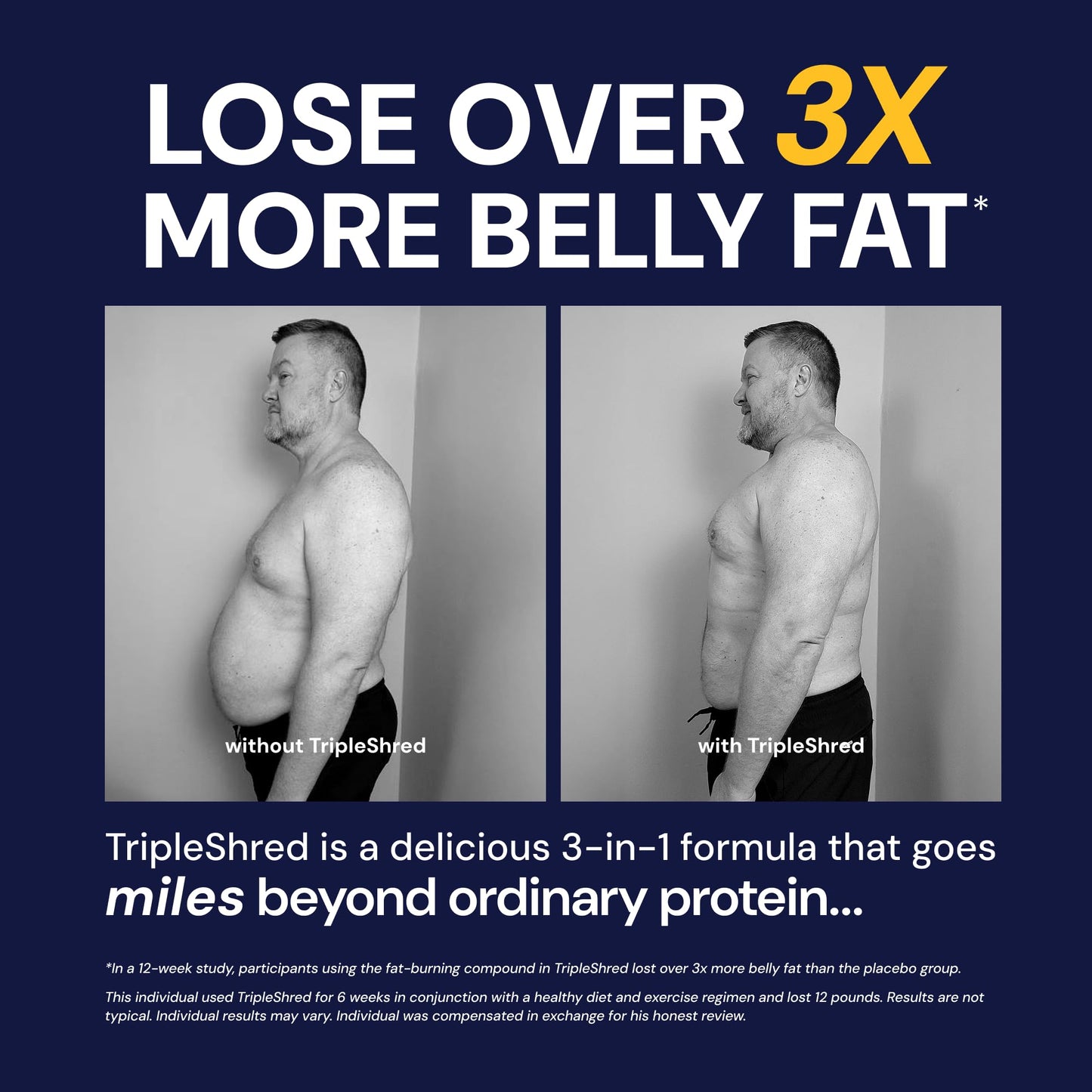 Novex Biotech TripleShred Fat Burning Protein Powder 24 Servings