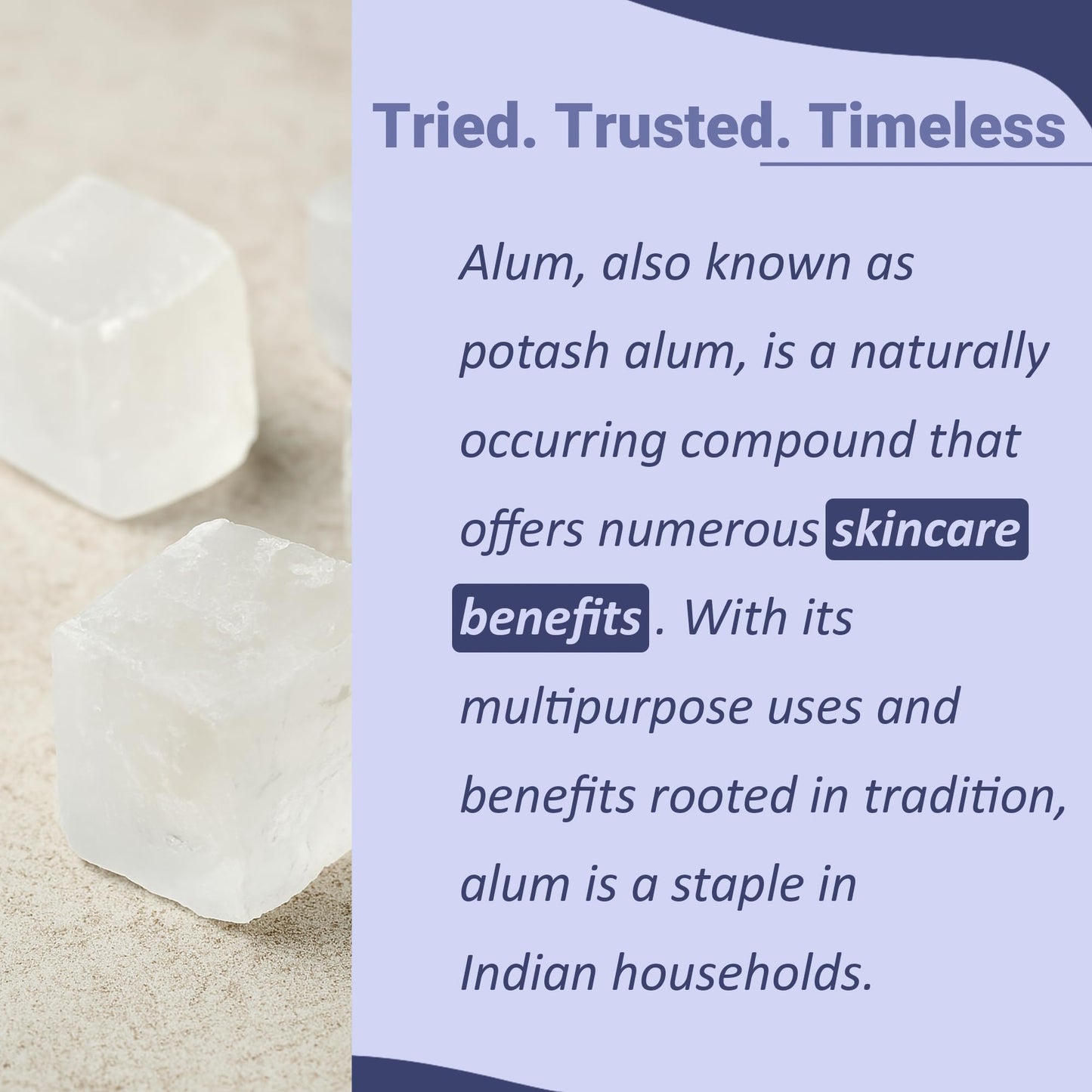 minature Mi Nature Alum Powder Potassium (Fitkari/Phitkari) - 3.53 oz