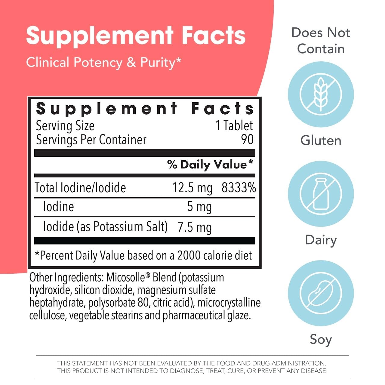 Optimox Iodoral 6.25 mg Iodine & Potassium Iodide Supplement Tablet, 90 Count