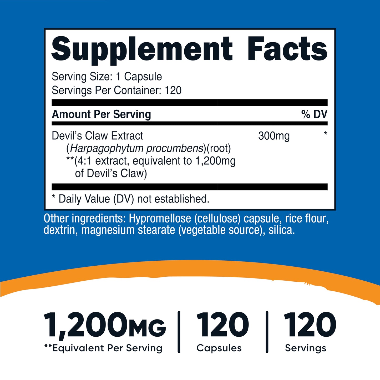 Nutricost Devils Claw Extract Capsules 120 Count