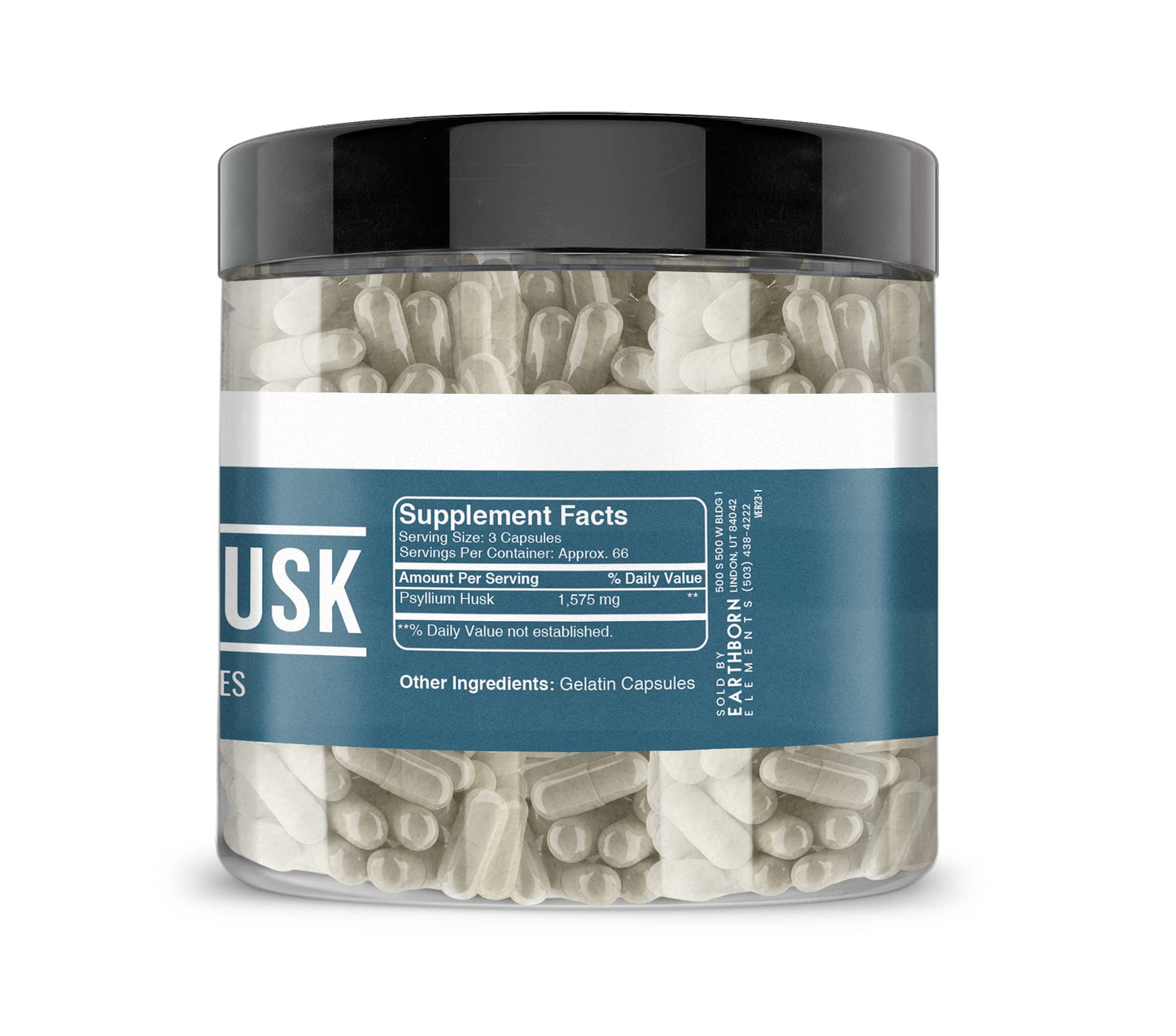 Earthborn Elements Psyllium Husk Capsules 200 Count