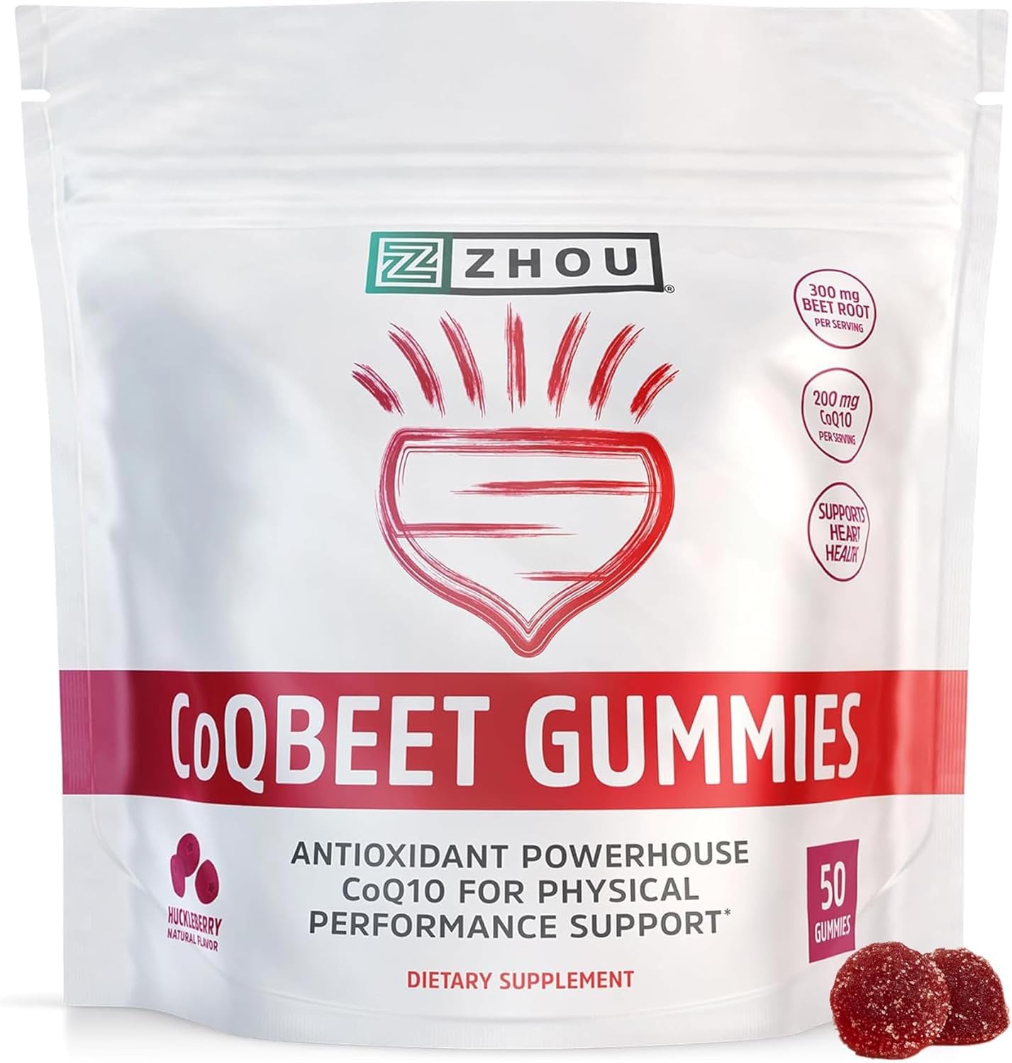 ZHOU CoQBeet Gummy 50 Count