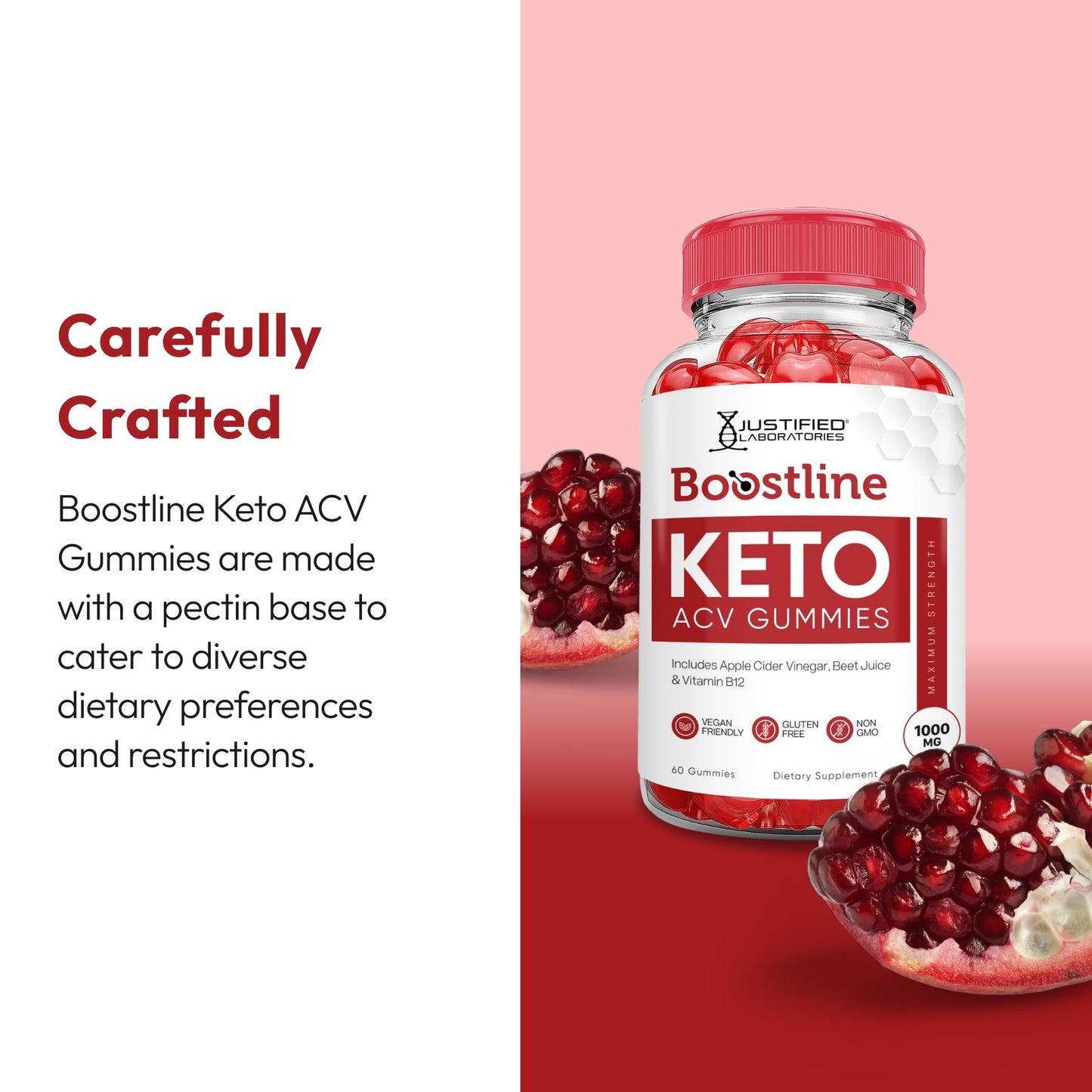Justified Laboratories Boostline Keto ACV Gummies 120 Gummies