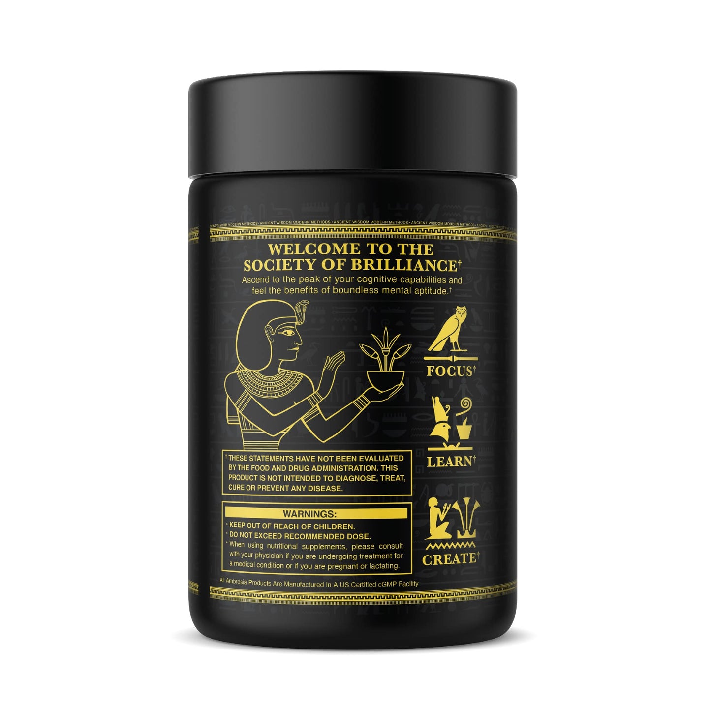 Ambrosia Mental Jewels Nootropic Brain Supplement Capsules, 120 Count