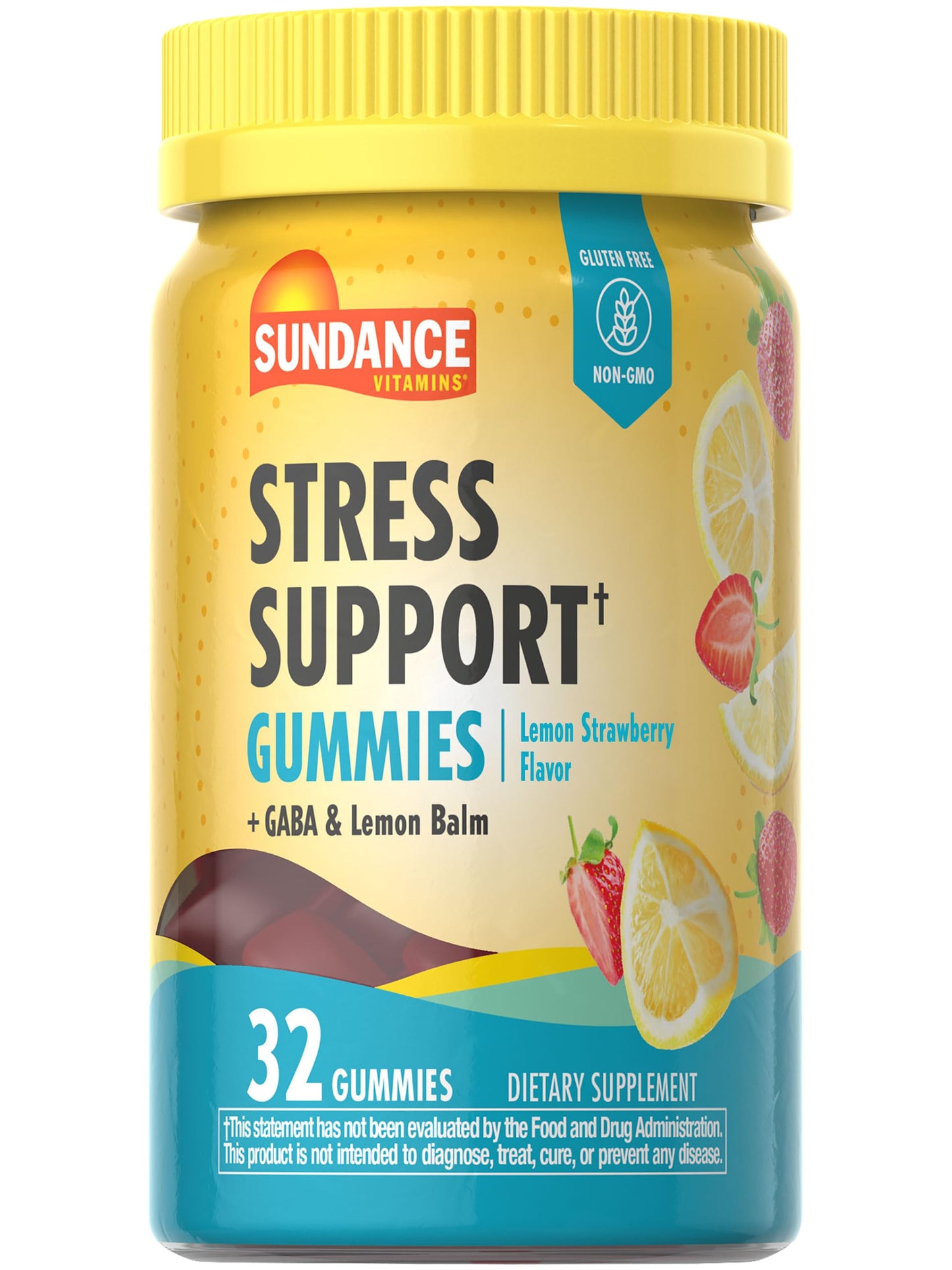 Sundance Stress Support Gummies with GABA and Lemon Balm, 32 Count