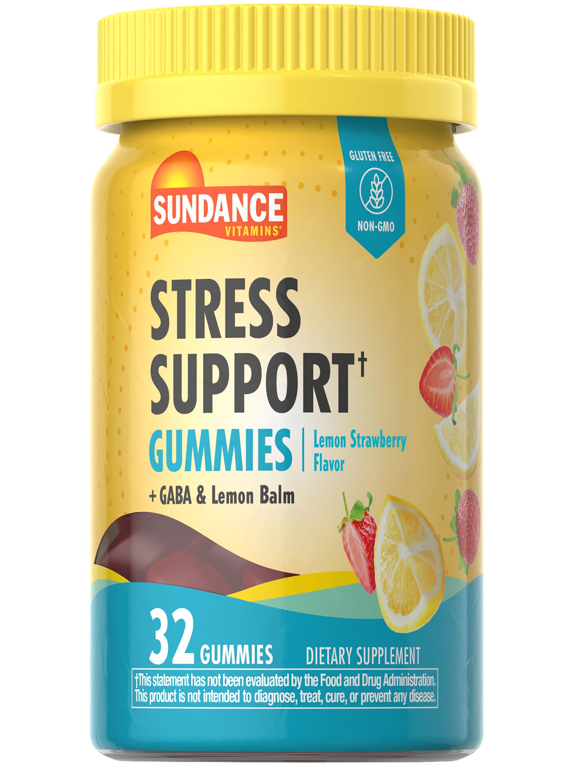 Sundance Stress Support Gummies with GABA and Lemon Balm, 32 Count