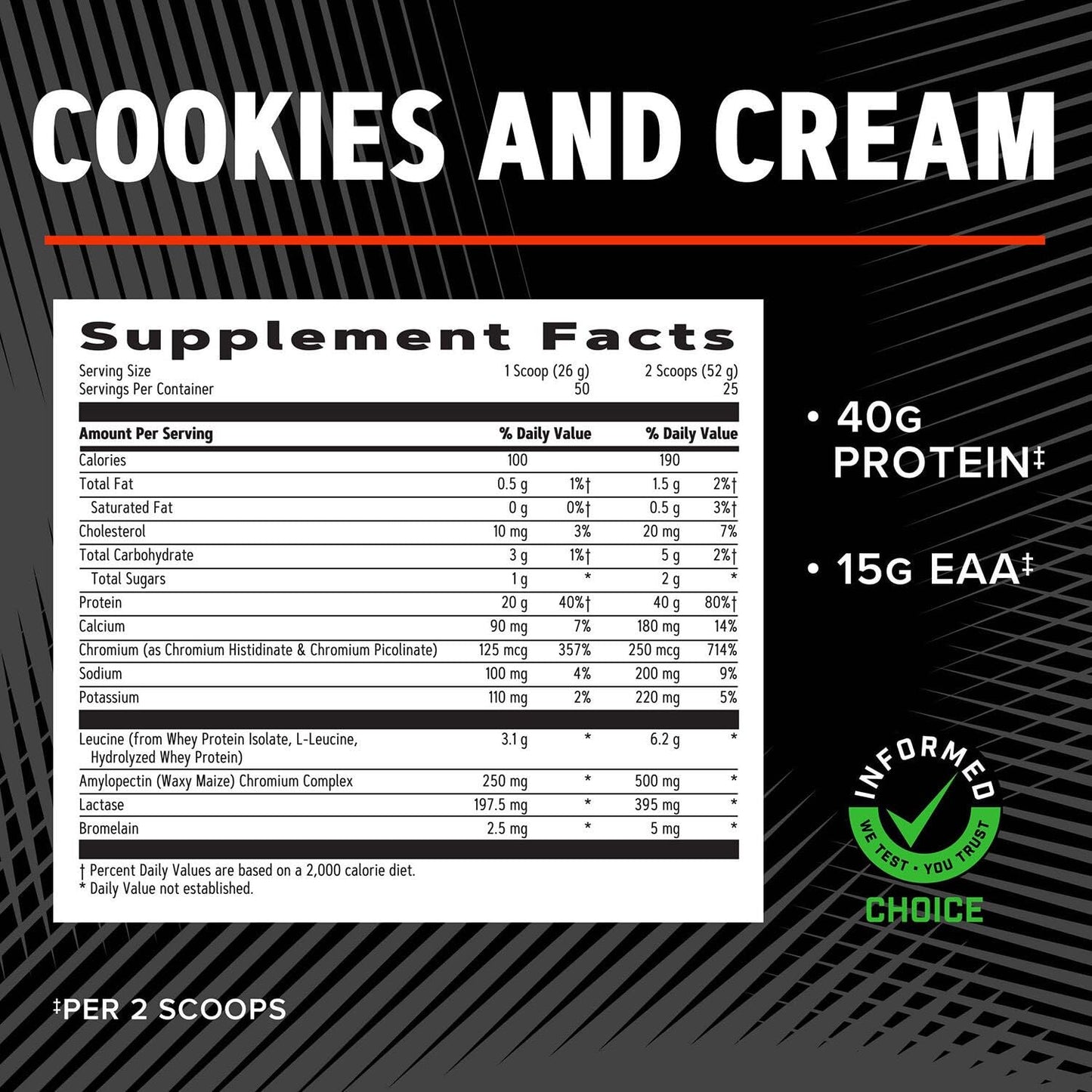 GNC AMP Wheybolic Clinically Proven Protein Powder Cookies and Cream 25 Servings