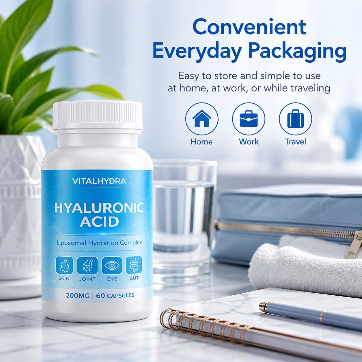 AUCIER VitalHydra Hyaluronic Acid, 60 Capsules
