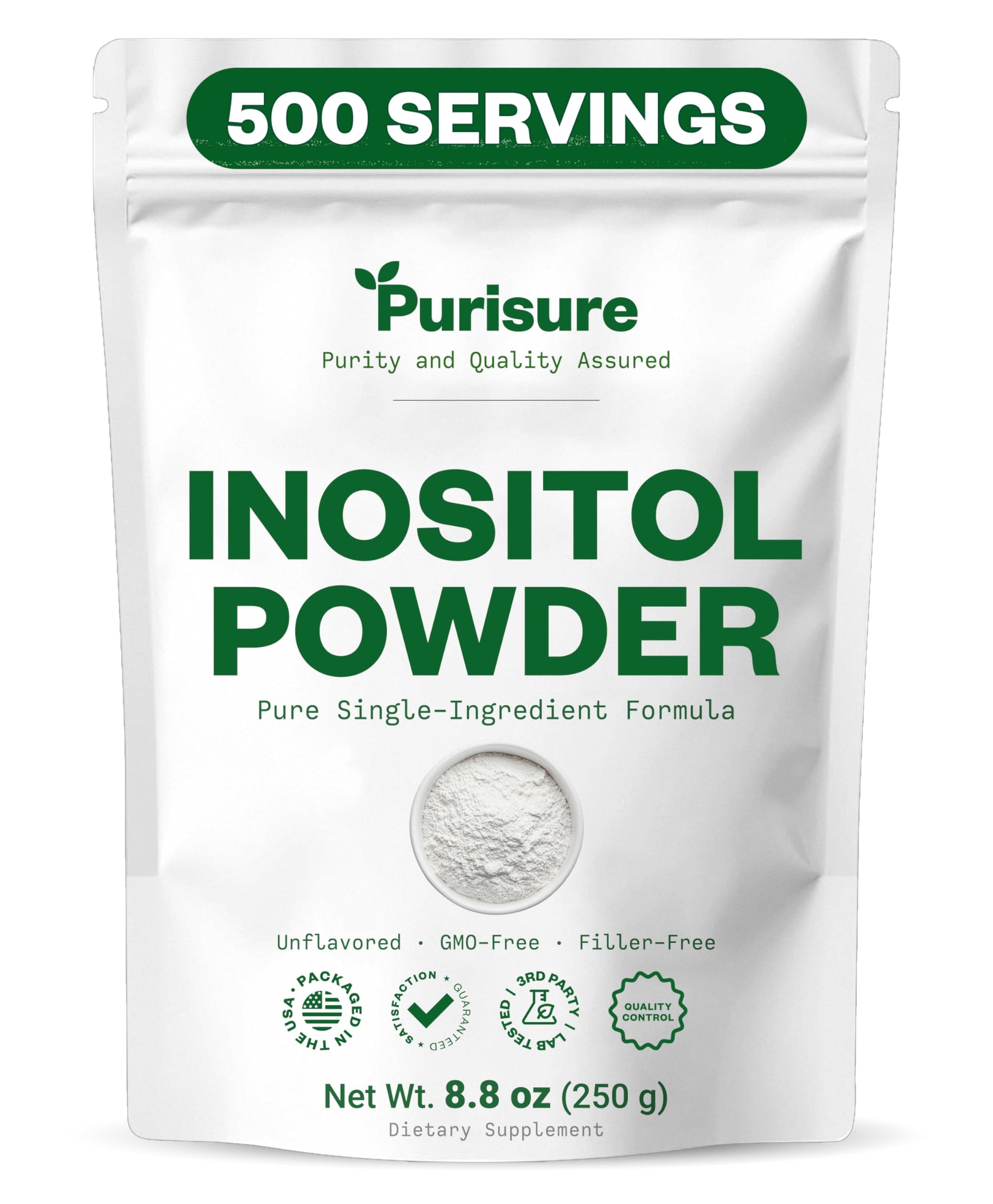 Purisure Inositol Powder, 8.81 Ounce