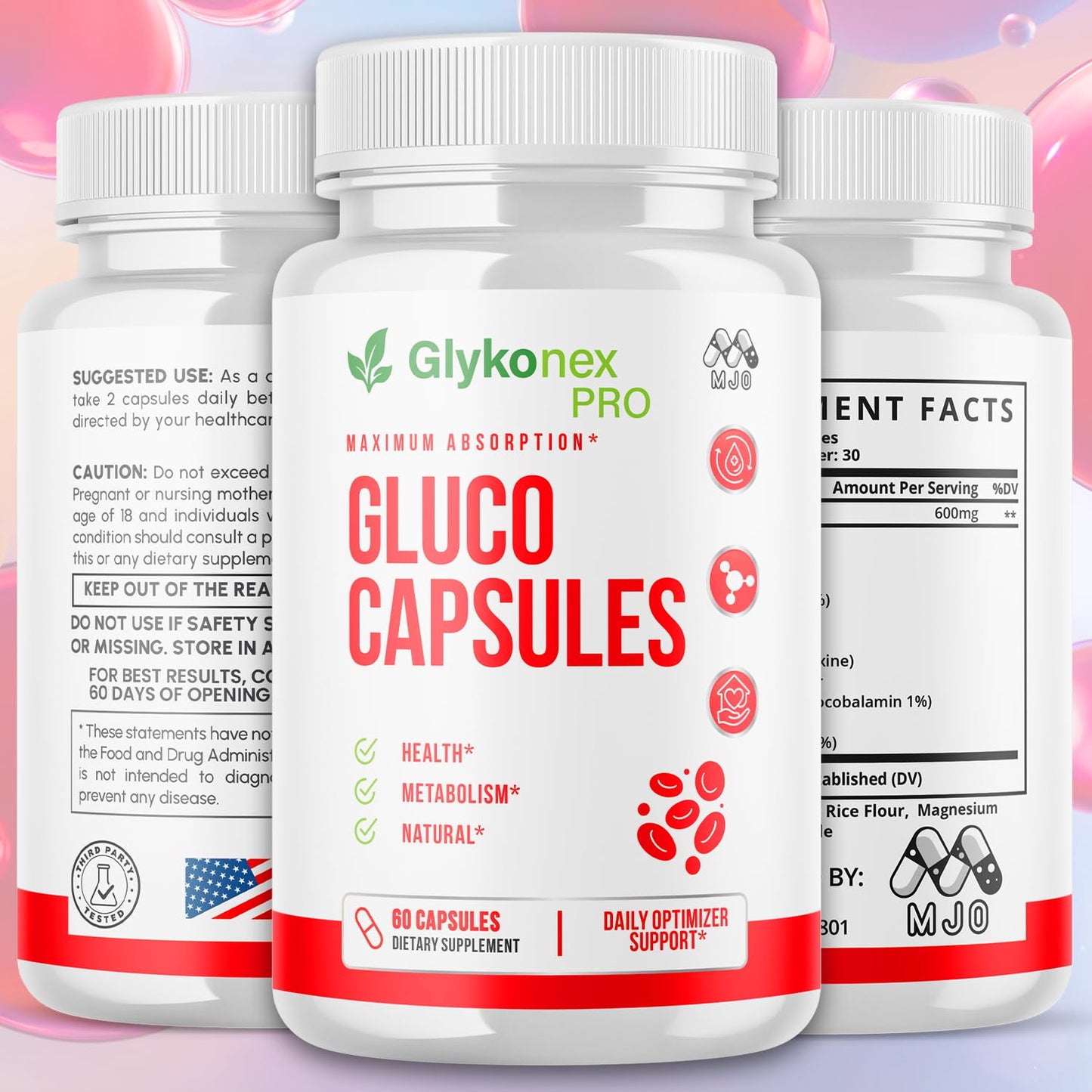 MJO Gluco Capsules 120 Capsules