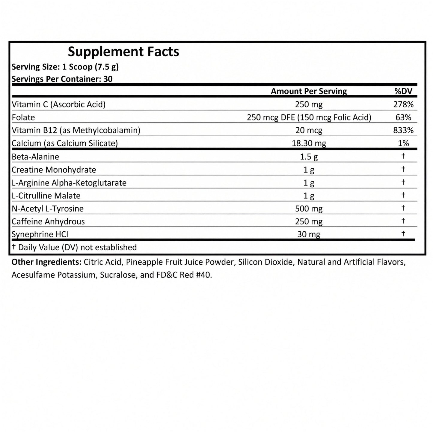 GOAT'ED Pre Workout Powder 7.94 oz, 30 Servings